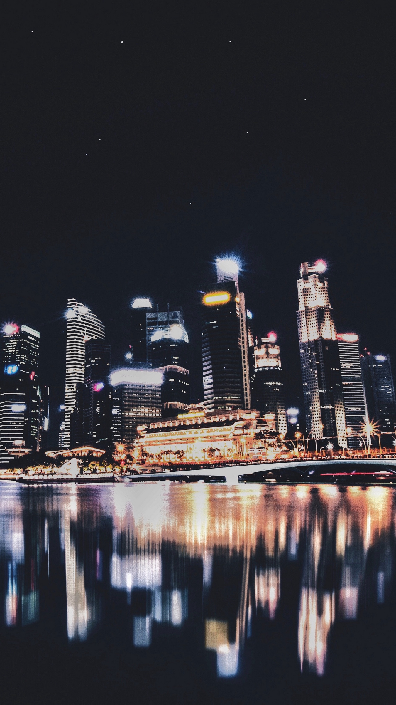 Singapore City Lights, HD Wallpaper & background Download