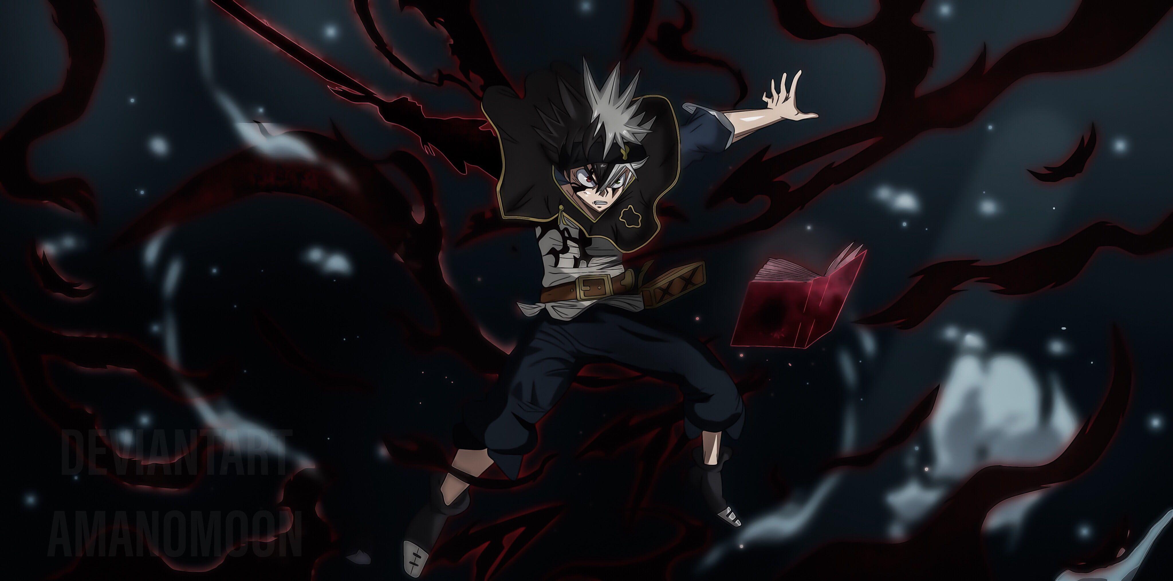 Asta Wallpaper 4K, Silhouette, Black Clover