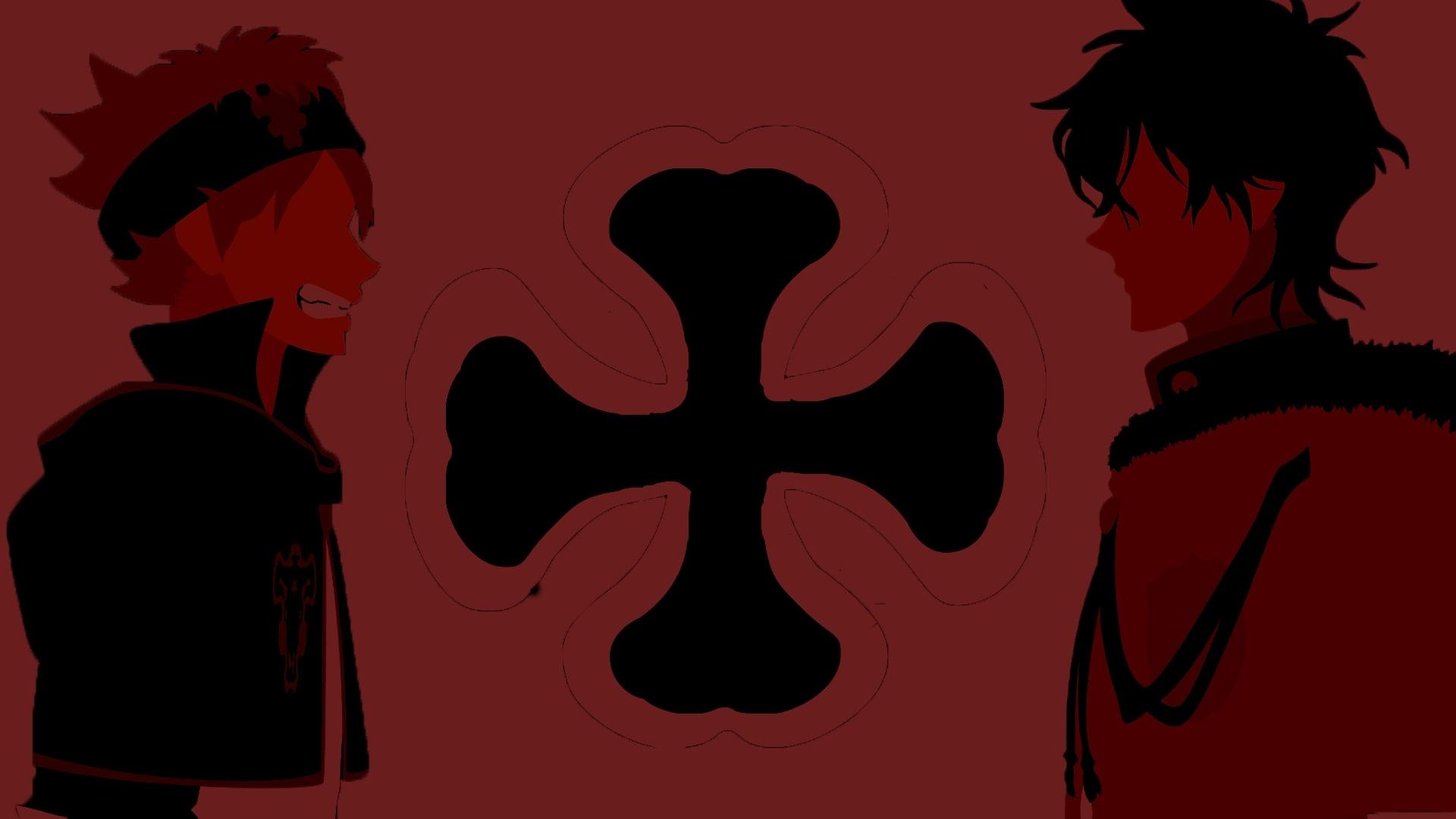 Wallpaper of Anime, Asta, Black, Black Clover, Red, Yuno