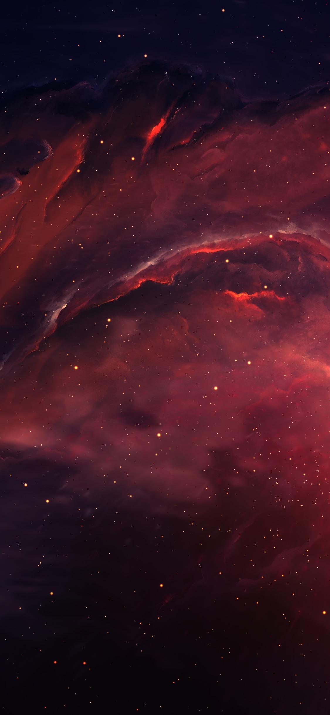 Red space iPhone X Wallpaper