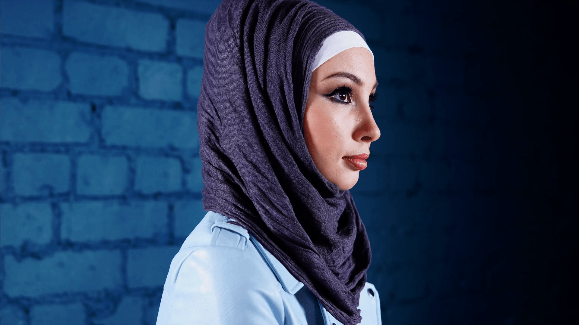 Close Up View Of Cute Beautiful Muslim Woman In Hijab