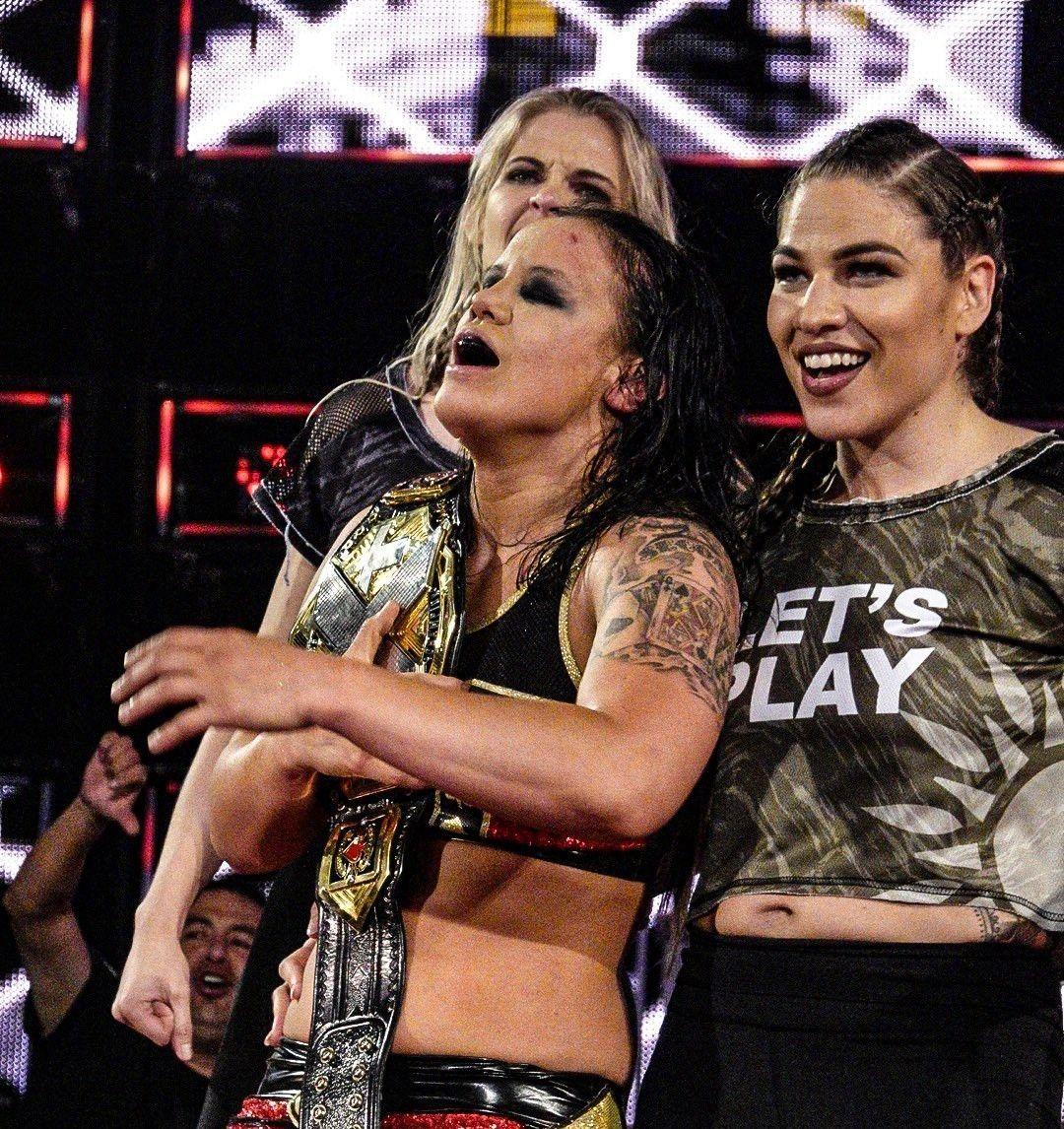 Jessamyn Duke NXT Woman Champion Shayna Baszler & Marina