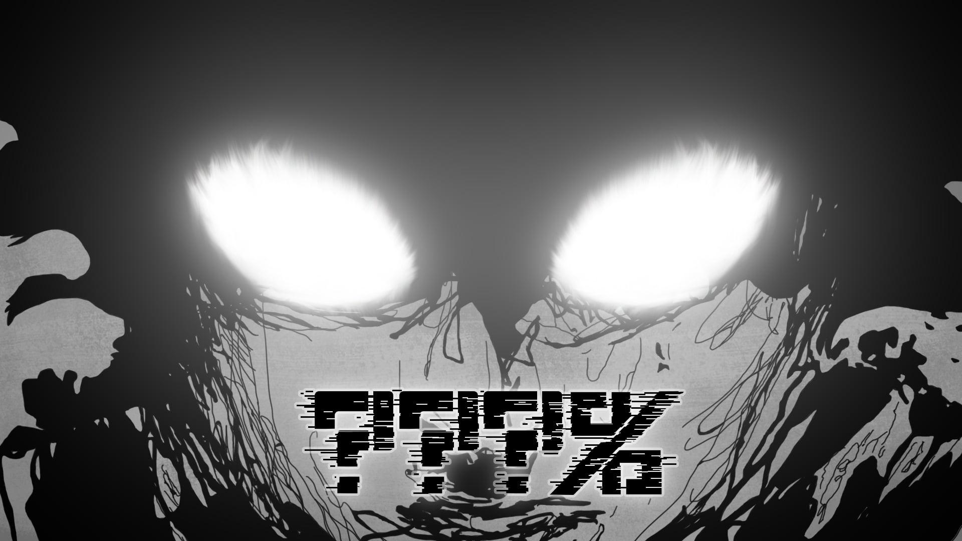Black and white anime digital wallpaper, Mob Psycho anime HD