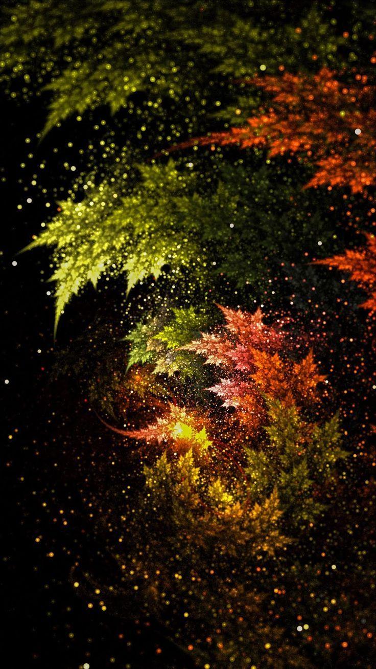 Star leaves. iPhone wallpaper fall