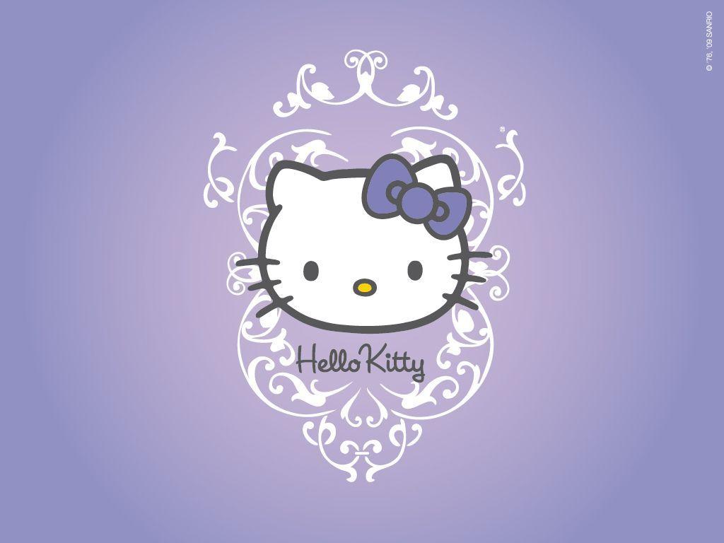 Purple Hello Kitty Desktop Wallpaper Free Purple