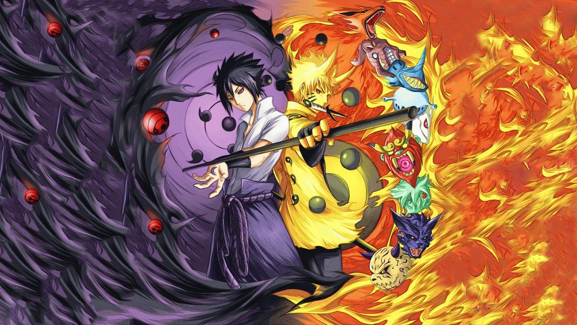 Sasuke Uchiha Wallpaper 4K, Naruto, AMOLED, Black background