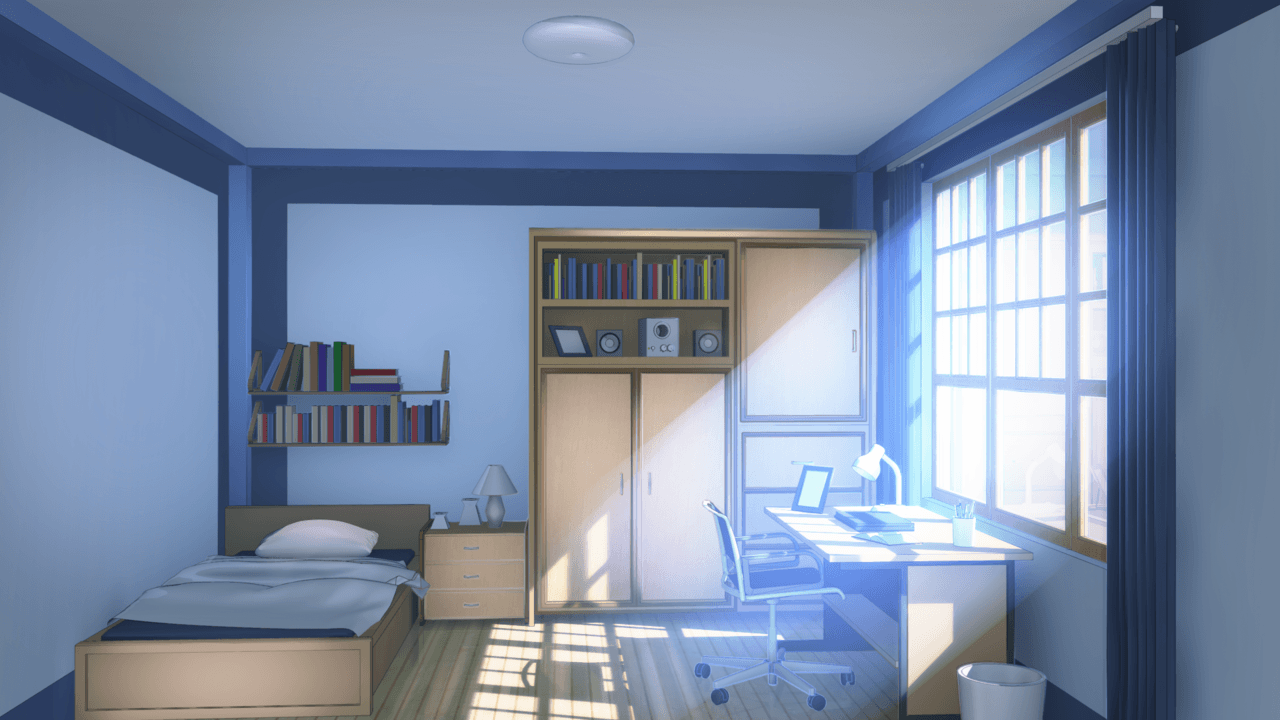 Bed Anime Bedroom Background Night Time - bmp-paraquat