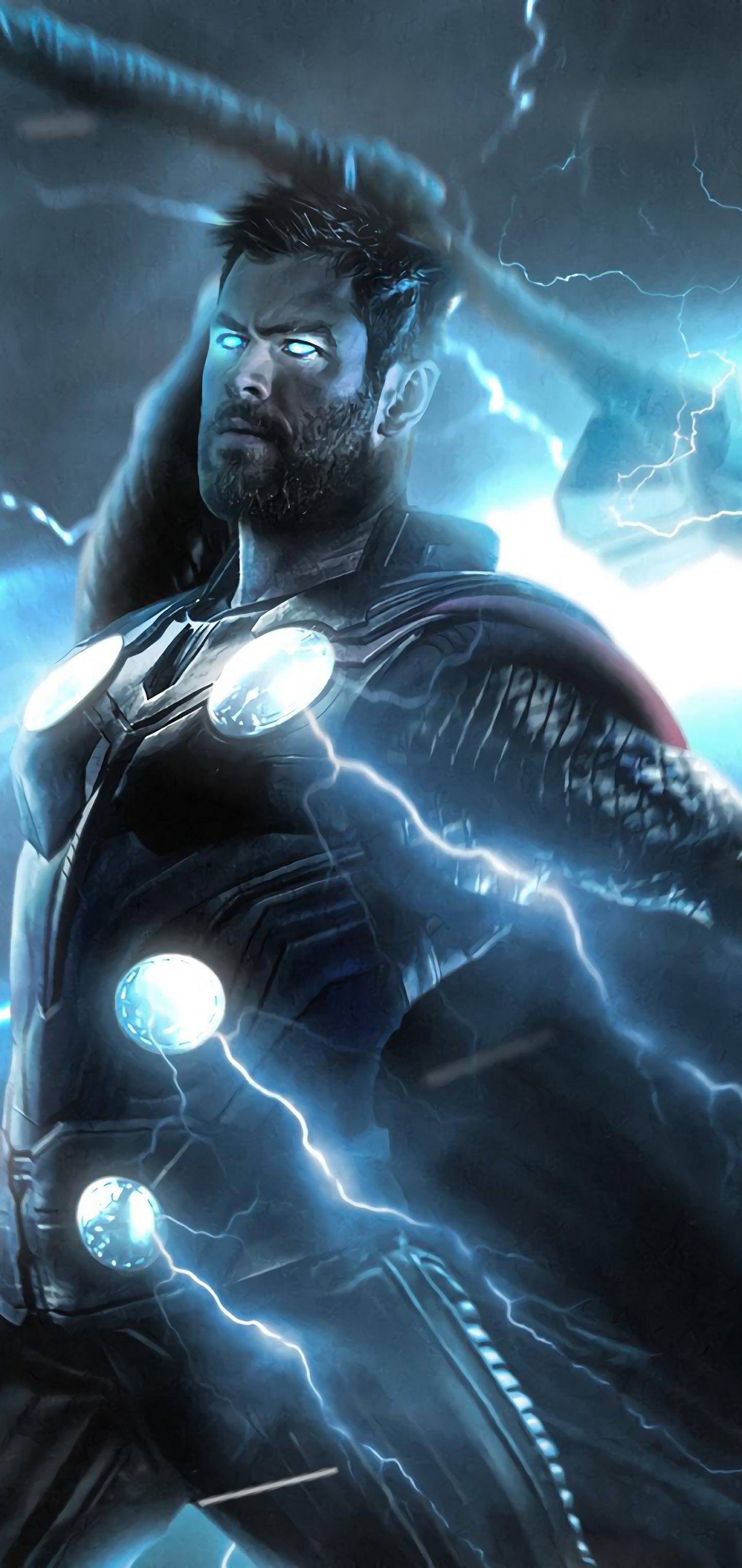 Avengers: Endgame Thor Strombreaker Axe Lightning 4K Wallpaper
