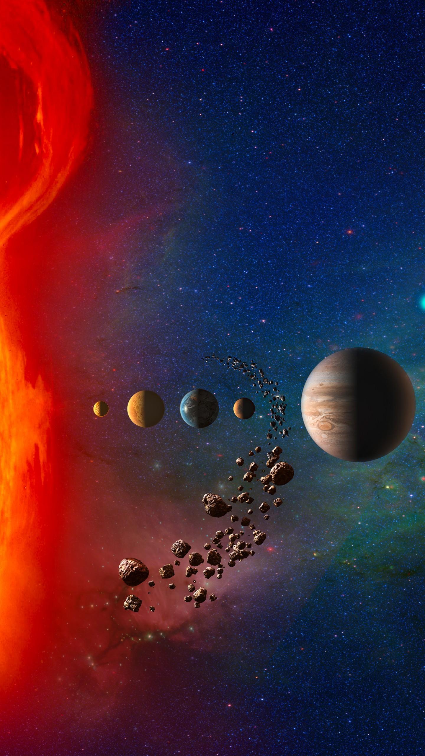 Planets in Solar System 4K Wallpaper