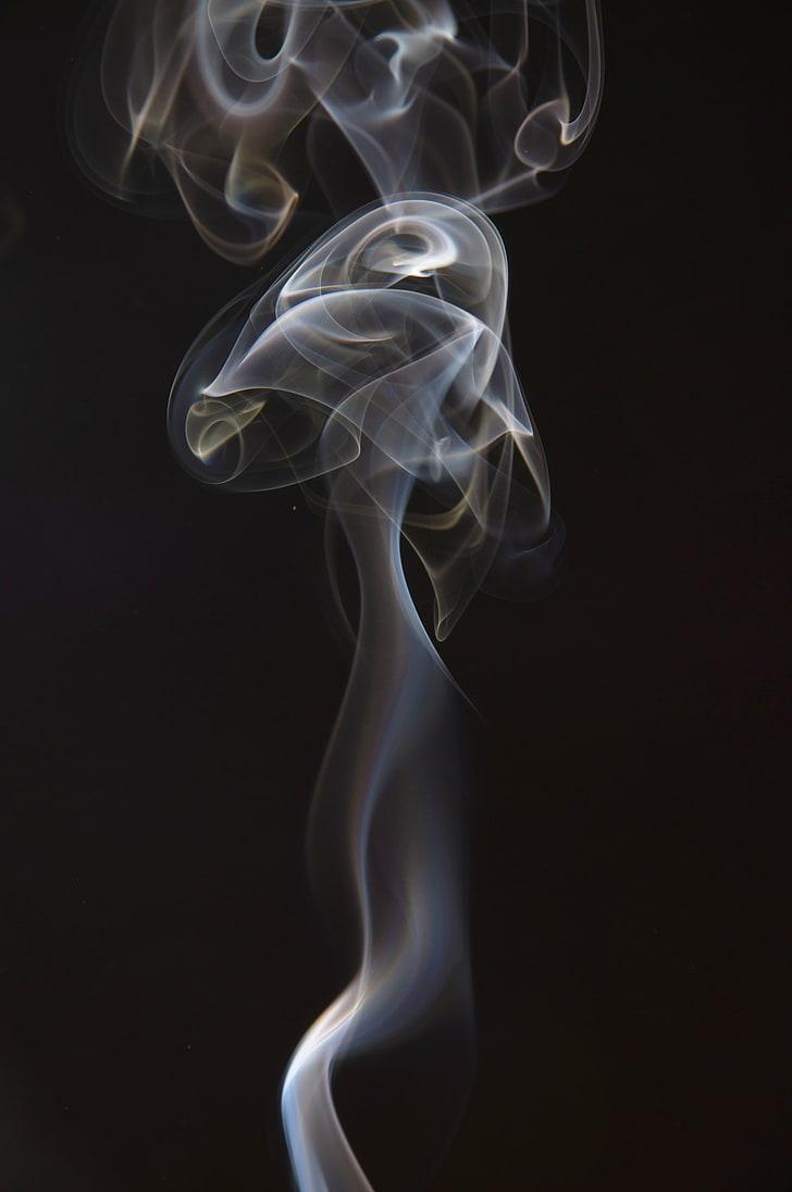 HD wallpaper: white smoke wallpaper, smoke puffs, dark background