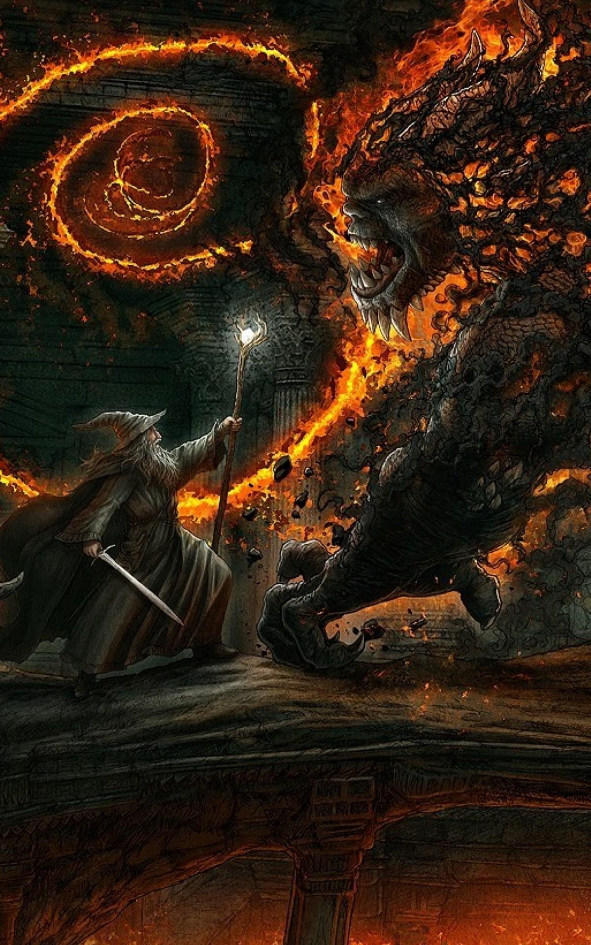 Download Lord Of The Rings, Balrog Wallpaper