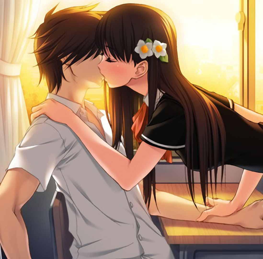 Romantic anime kiss - backiee