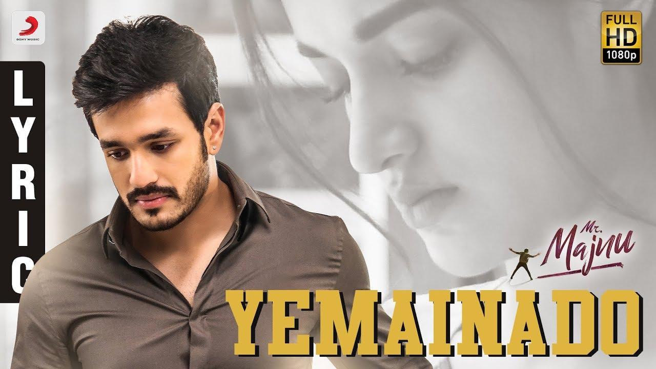 Mr. Majnu Yemainado Lyric Video. Akhil Akkineni. New Movie