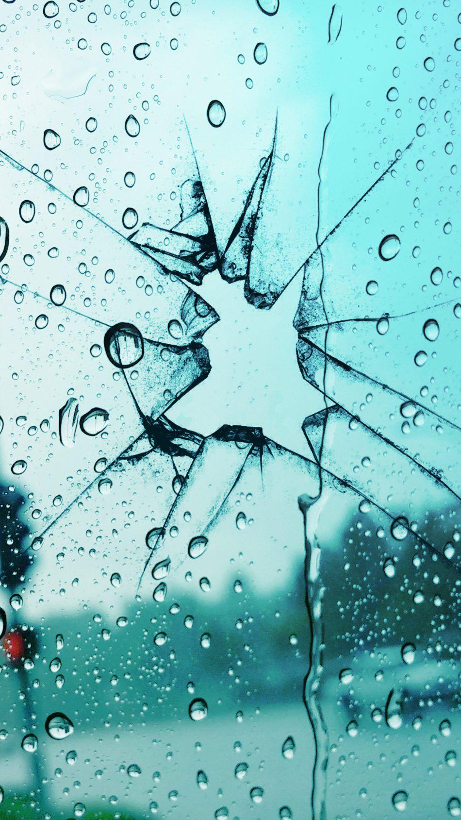 Broken Glass Rain Drops