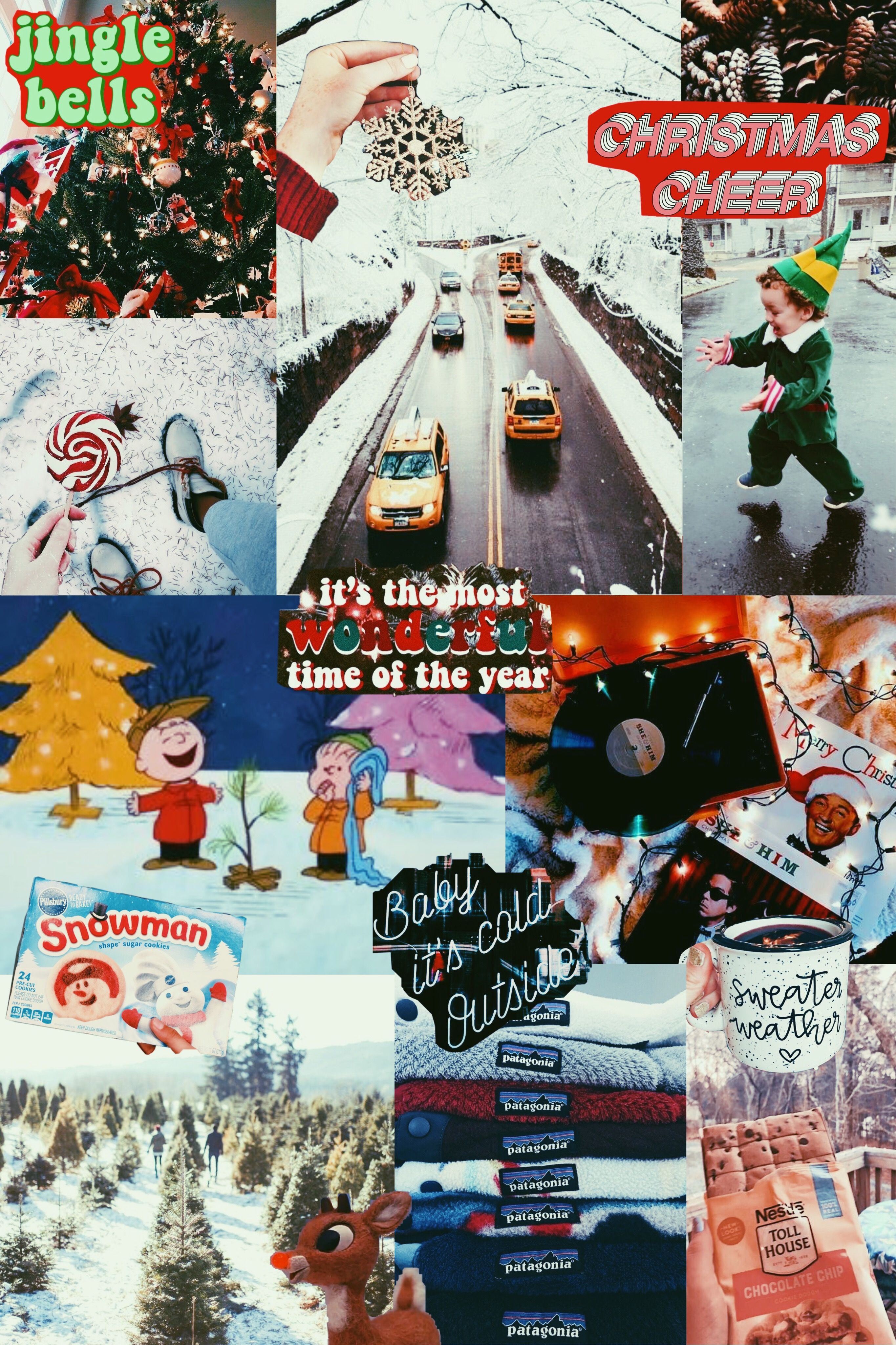 collage #winter #christmas #vscocollage #vsco #picsart. Christmas collage, Xmas wallpaper, Christmas wallpaper background