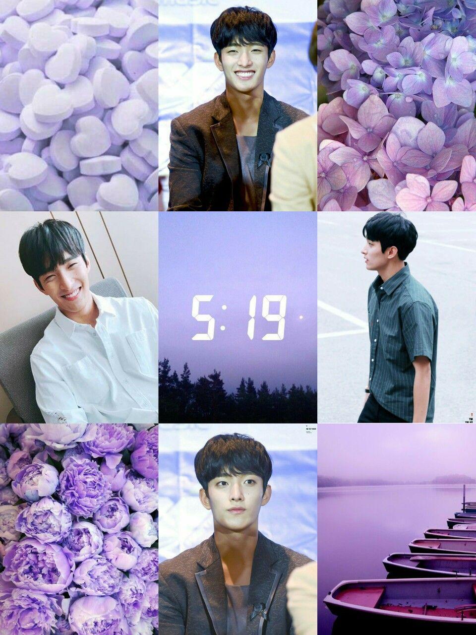 DK Moodboard #DK #Seokmin #purple #pastel #SVT #SEVENTEEN