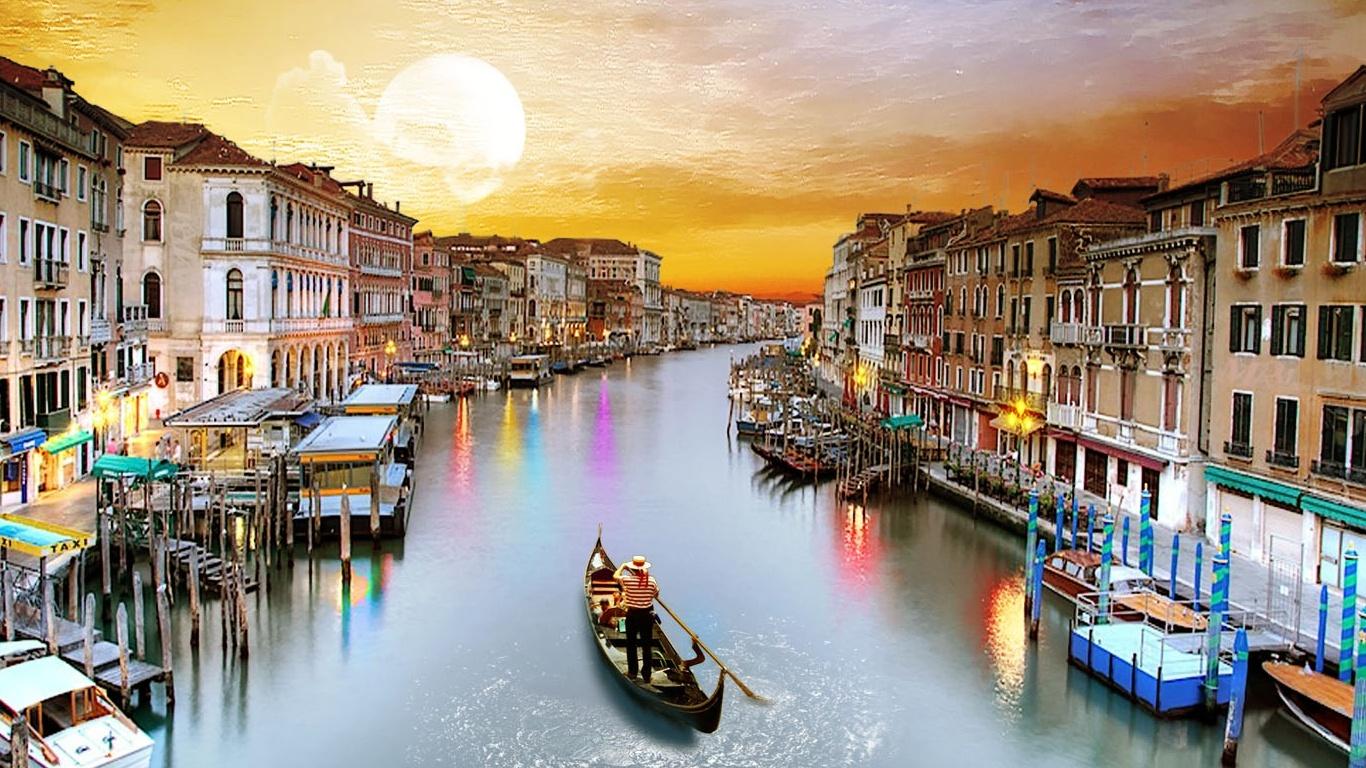 Free download Venice Italy Tourism Wallpaper 1366x768