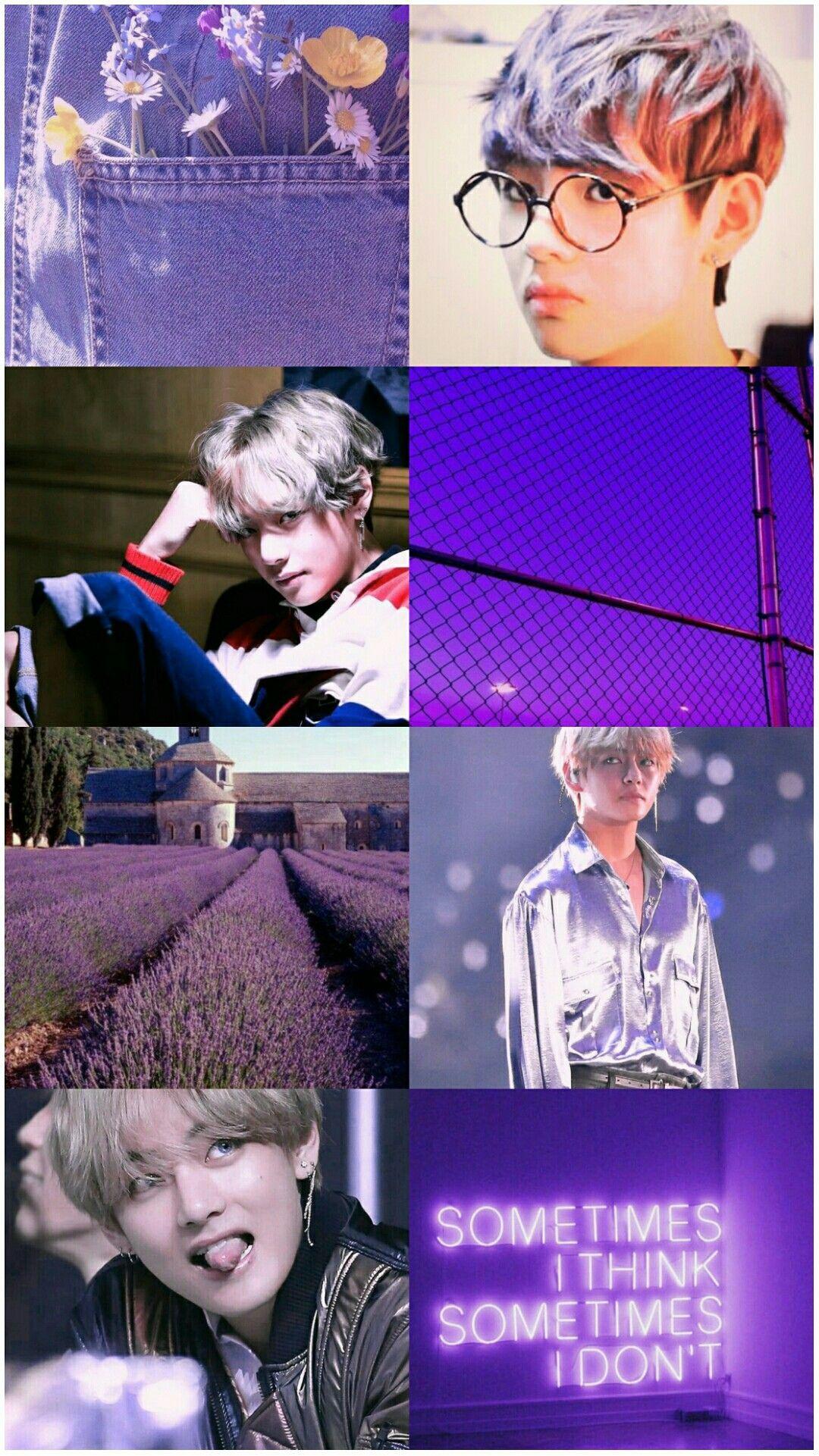 BTS V. Kim Taehyung. Purple aesthetic. wallpaper in 2019