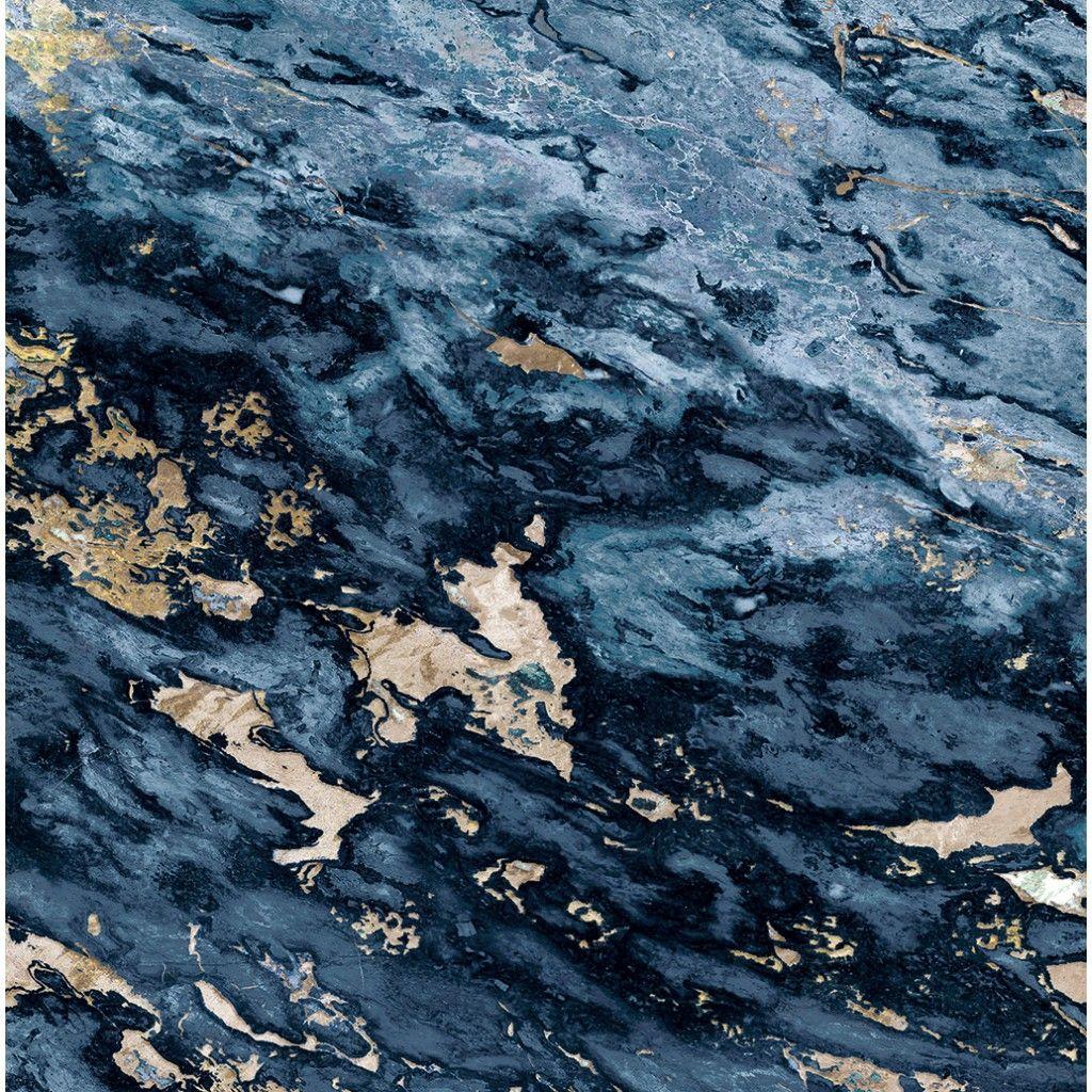 Dark Blue And Gold Marble Wallpaper - Focus Wiring