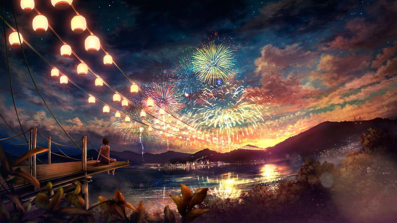 The Art Of Animation Tigaa. Firework painting, Anime art