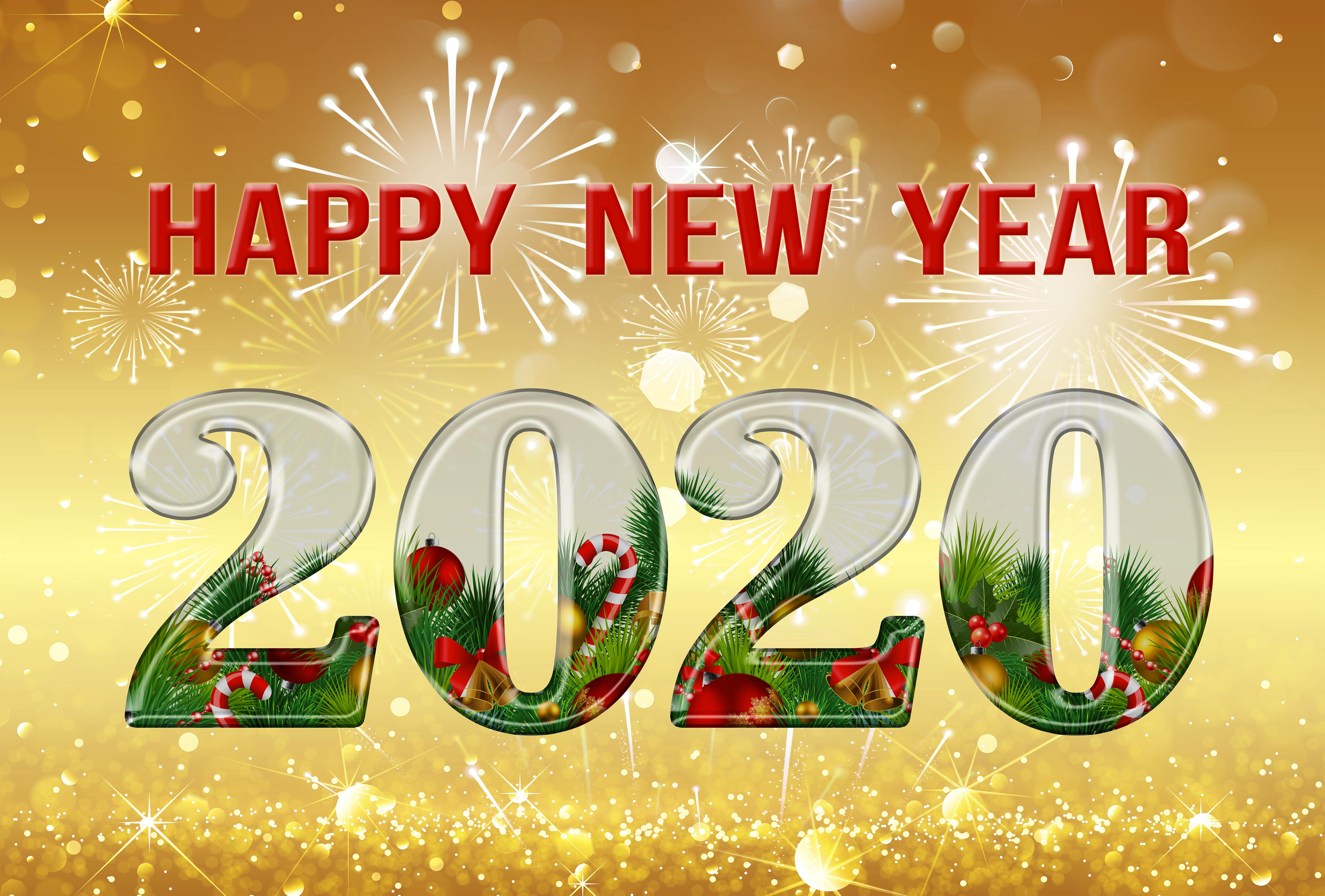 New Year 2020 4k Ultra HD Wallpaper. Background Image