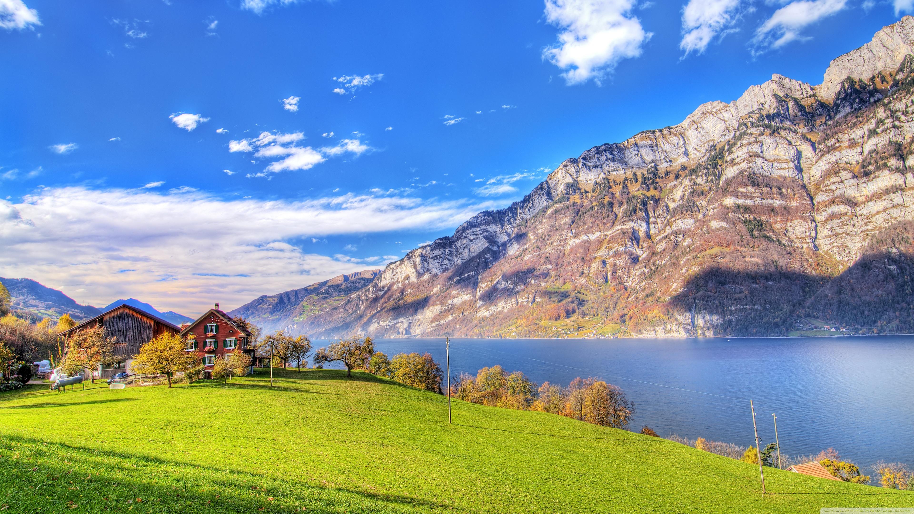 Lake in Switzerland Ultra HD Desktop Background Wallpaper
