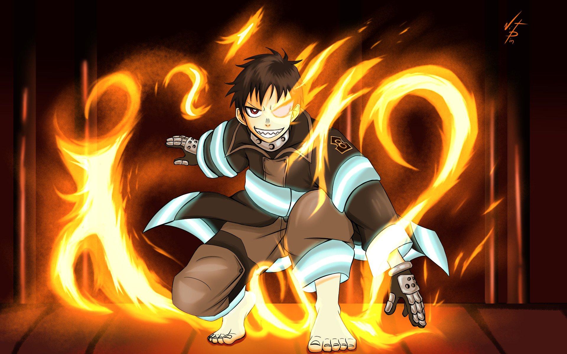 Fire Force Amazing Shinra Background by 1vip Wallpaper and Free