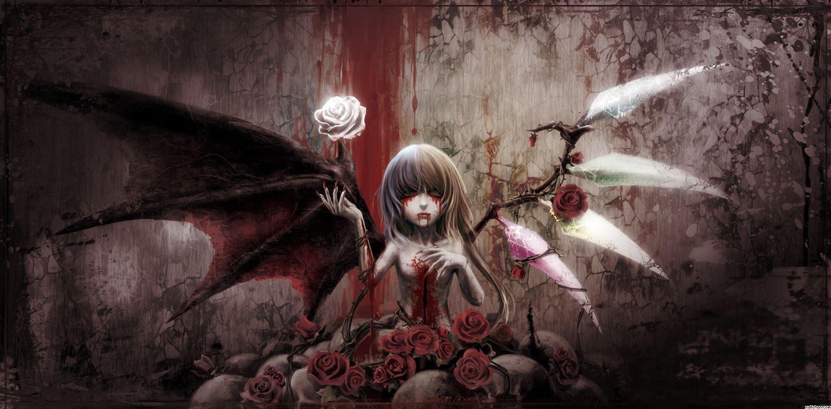anime demon and angel girl