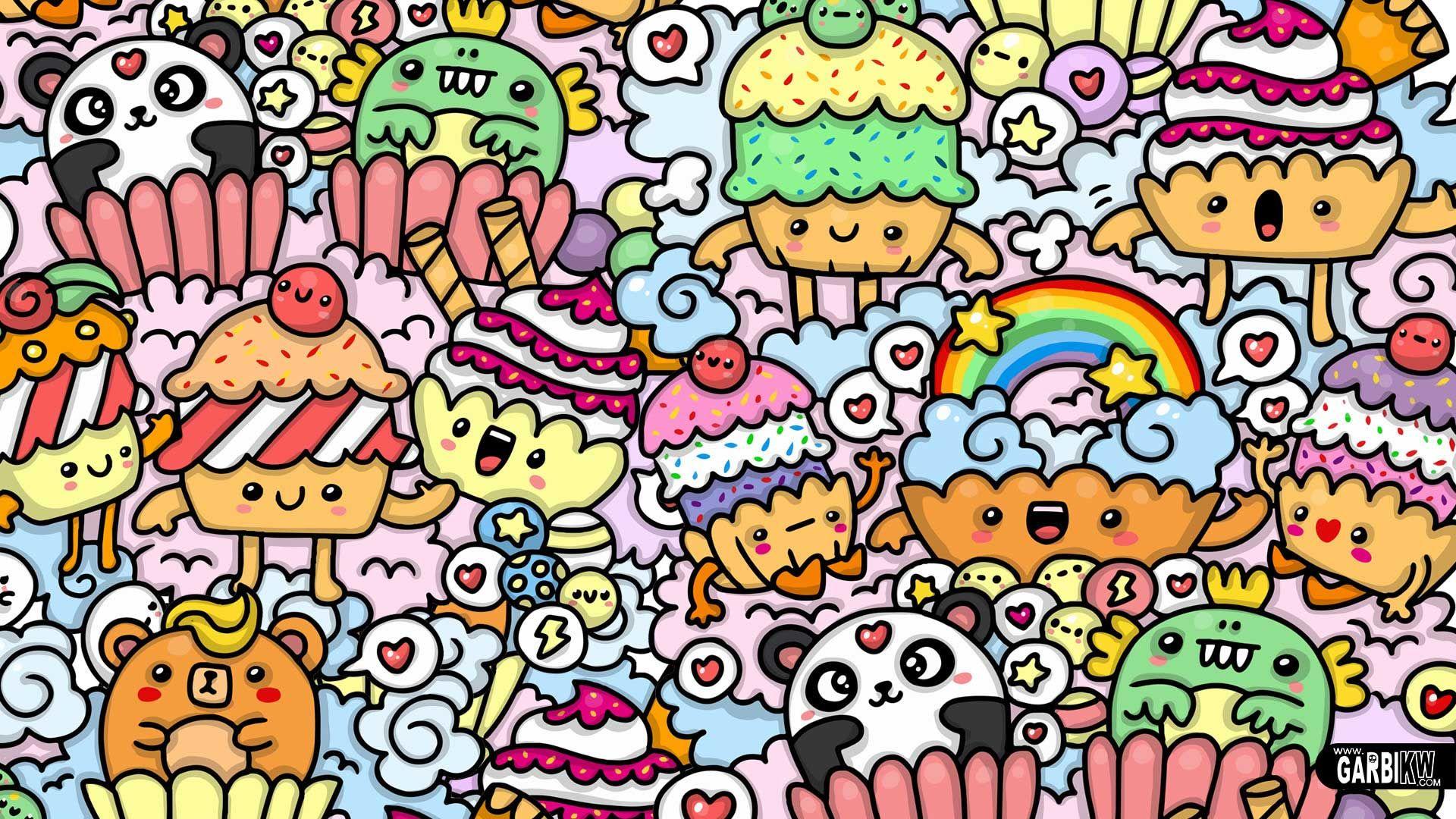 Doodle & Tangle. Kawaii wallpaper, Cute