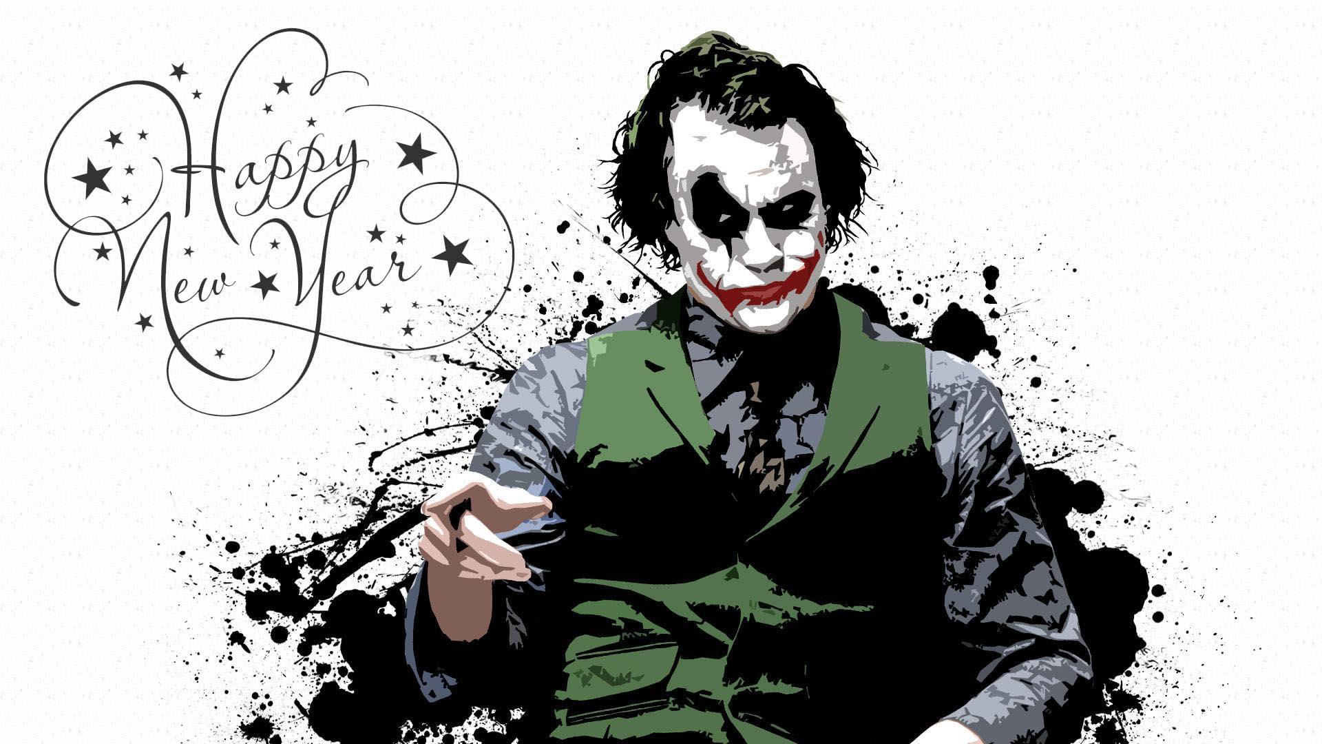 Happy New Year Wishes Greetings Joker HD Desktop Wallpaper