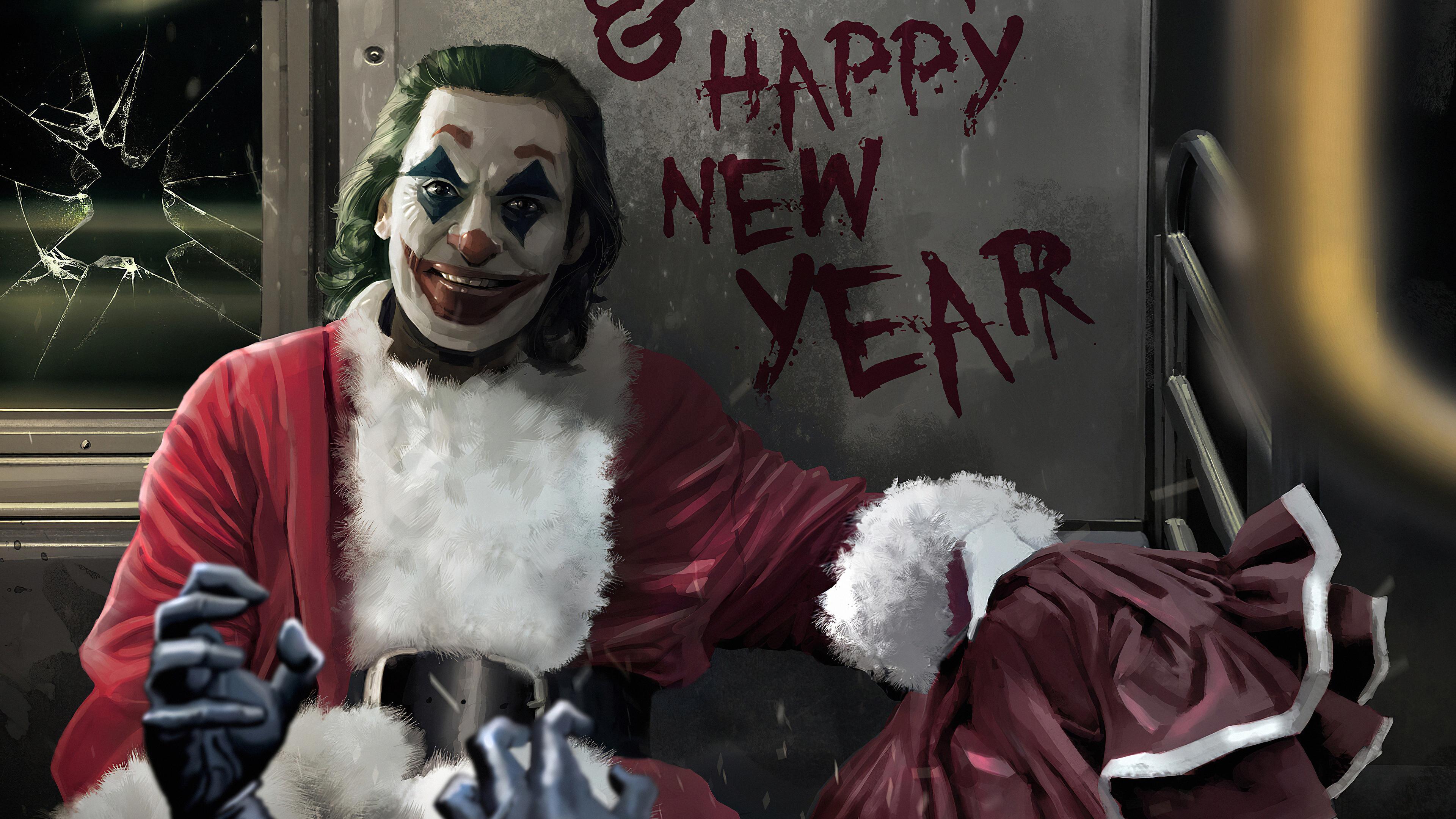 Joker Happy New Year, HD Superheroes, 4k Wallpaper, Image