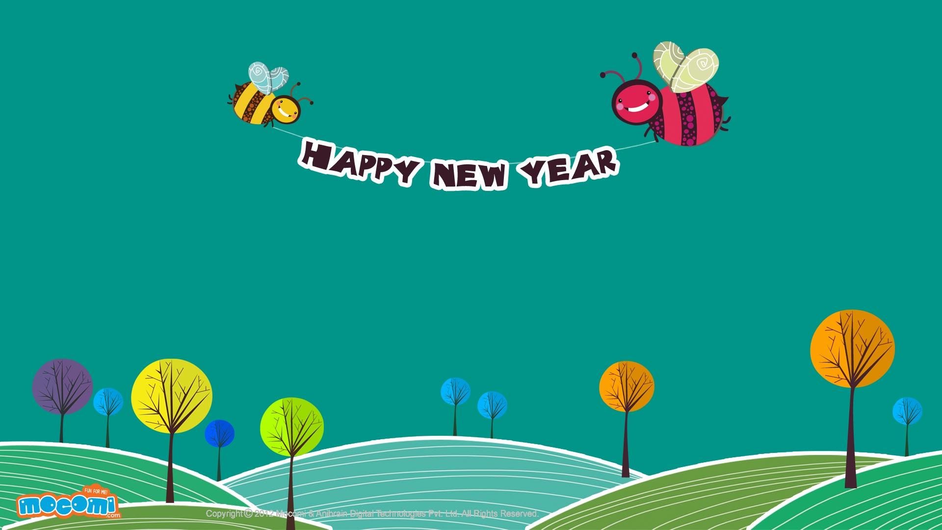 Happy New Year Cartoon Wallpapers - Wallpaper Cave