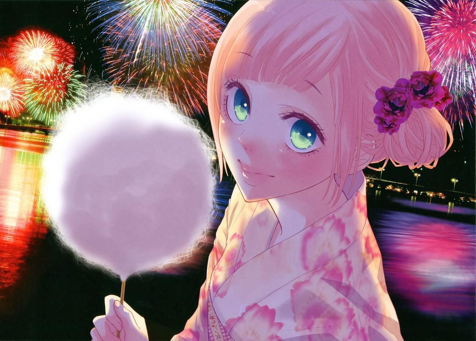 Happy New Year 2014: Fireworks Anime Wallpaper
