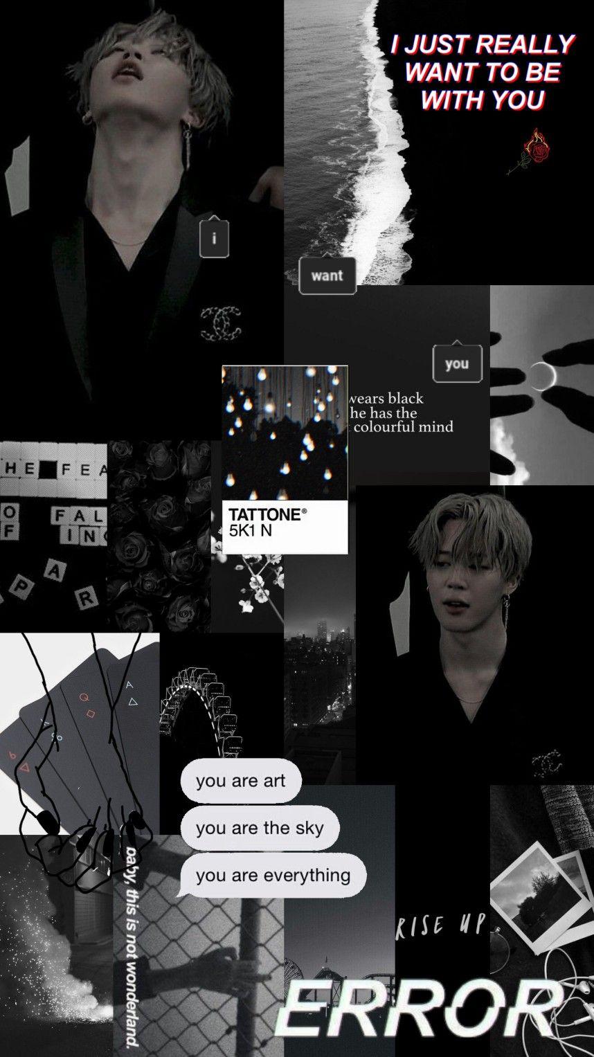  Aesthetic  Jimin  Black  Wallpapers  Wallpaper  Cave