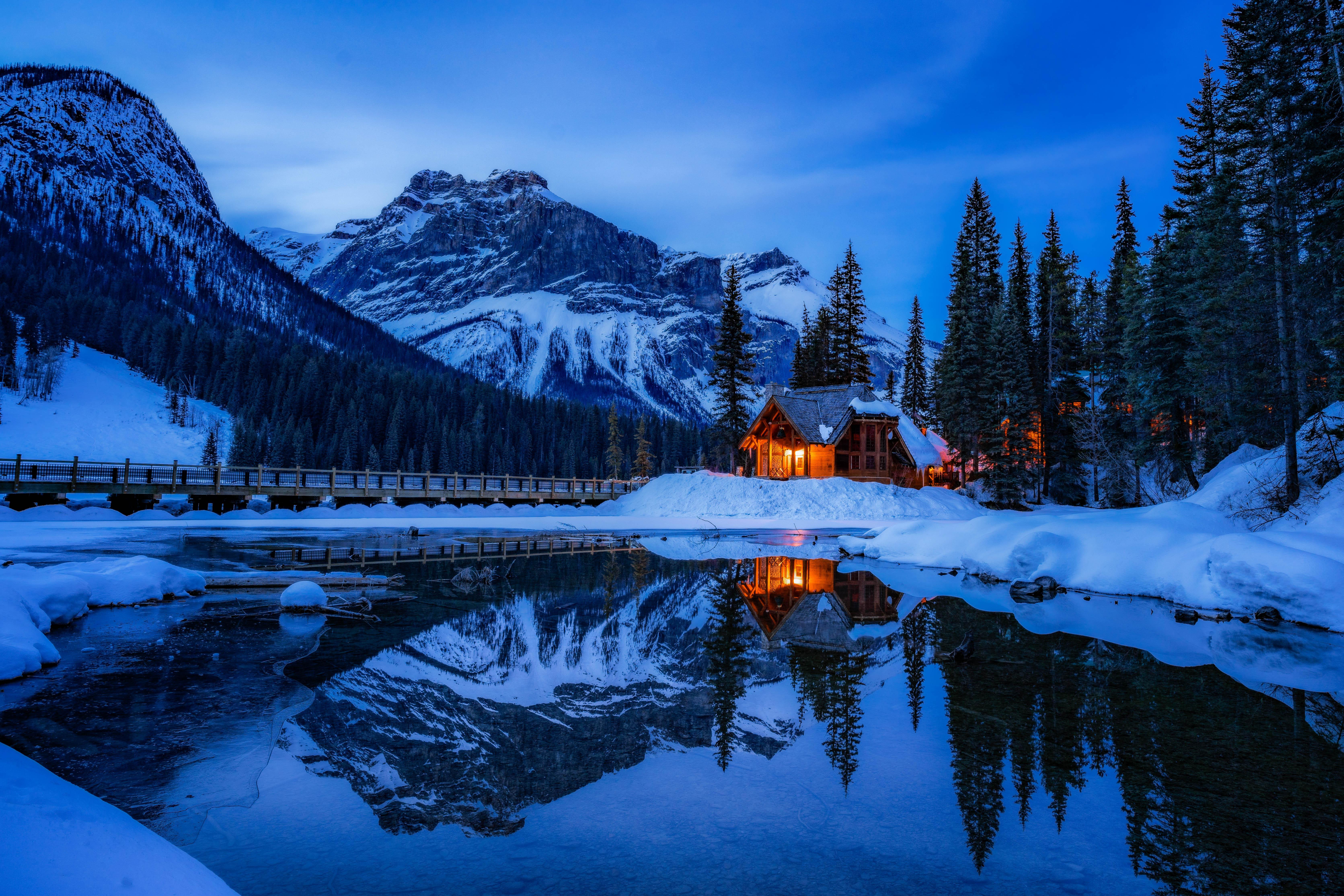 Winter Emerald Lake Wallpapers - Wallpaper Cave