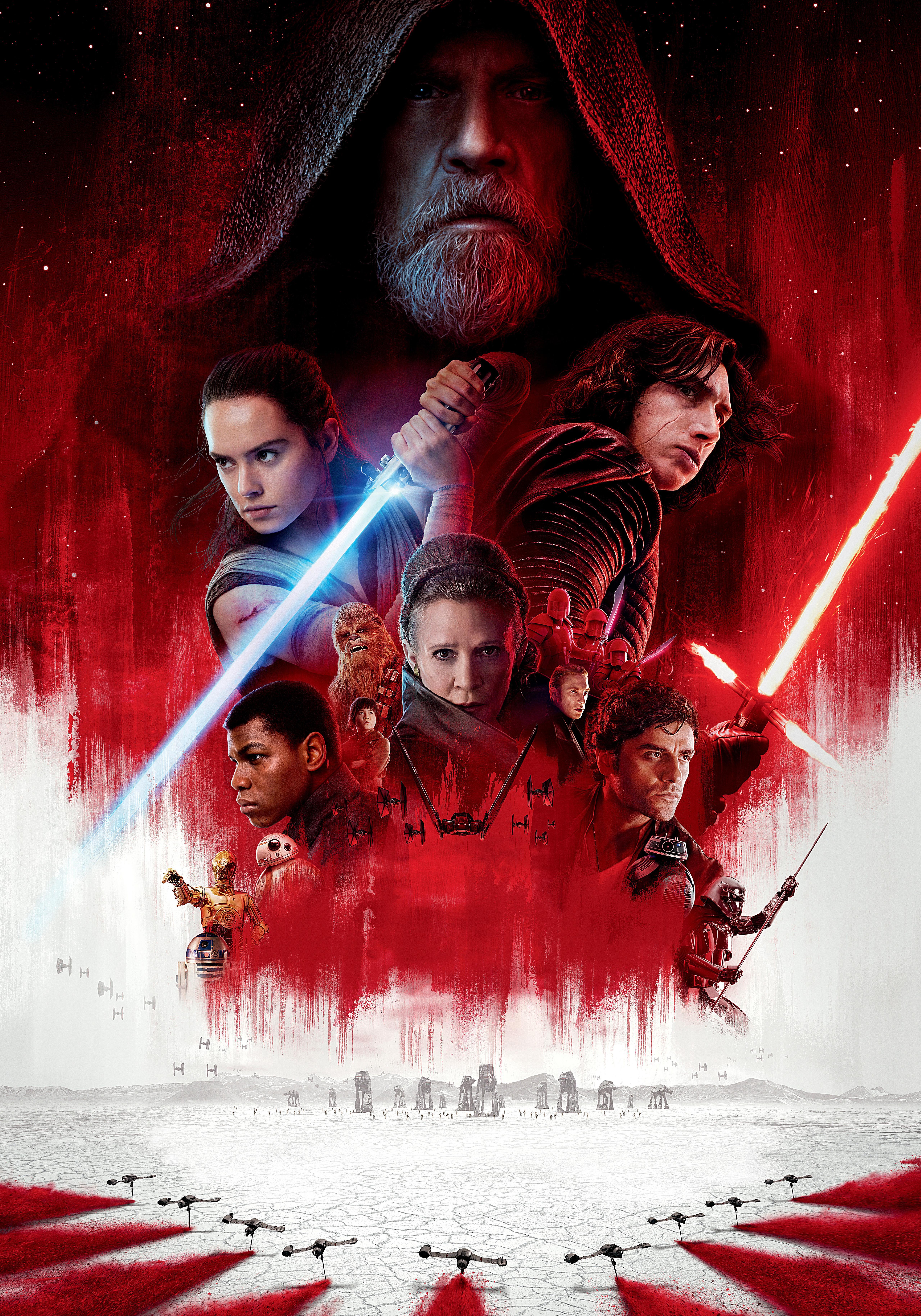 Wallpaper Star Wars: The Last Jedi, Princess Leia Organa, R2