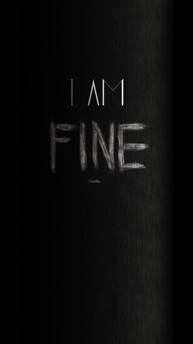 I am Fine Thanks !. Black HD wallpaper, Dark wallpaper