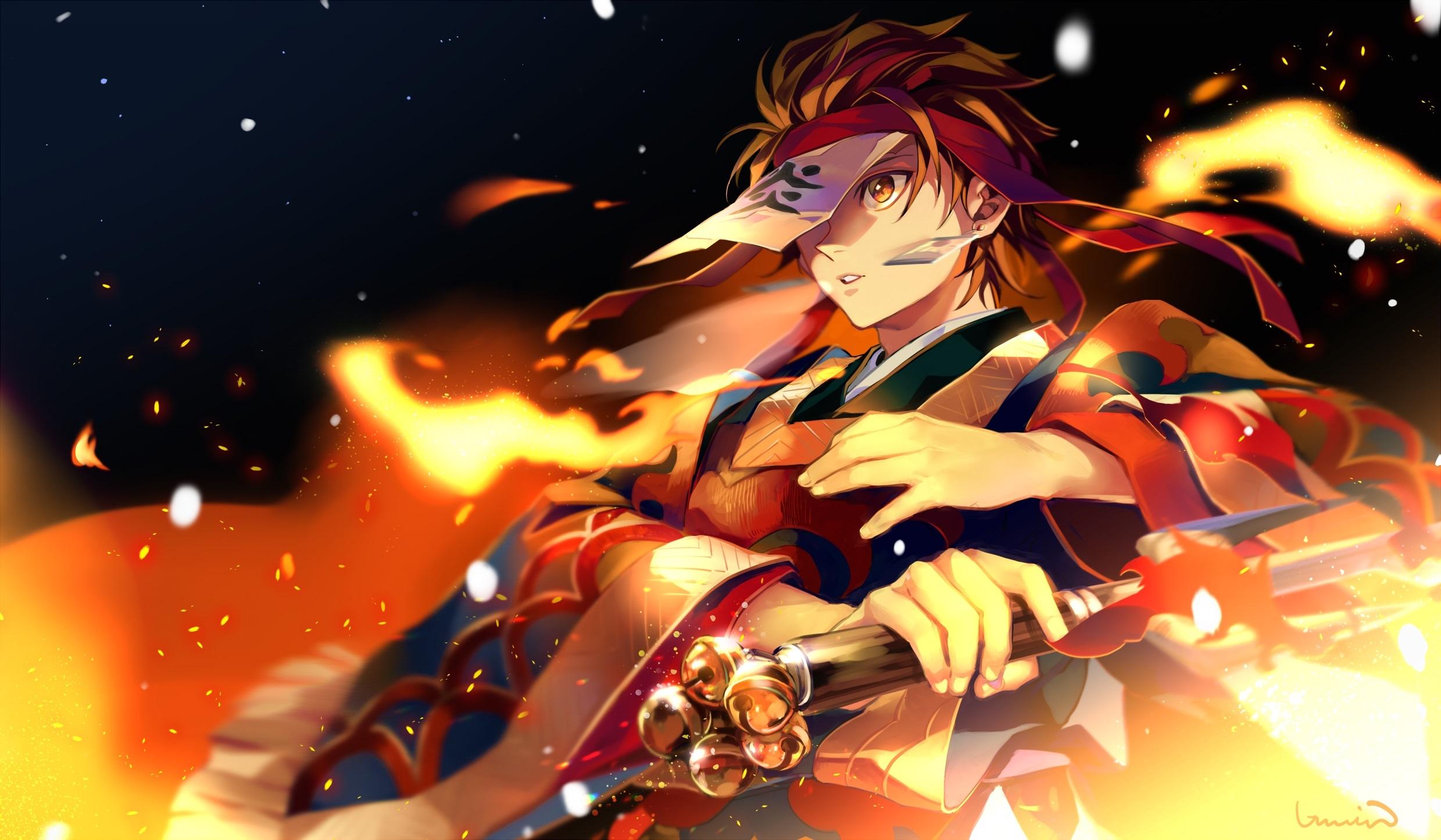 Dance of the Fire God [Hinokami Kagura] Wallpaper, HD Anime 4K