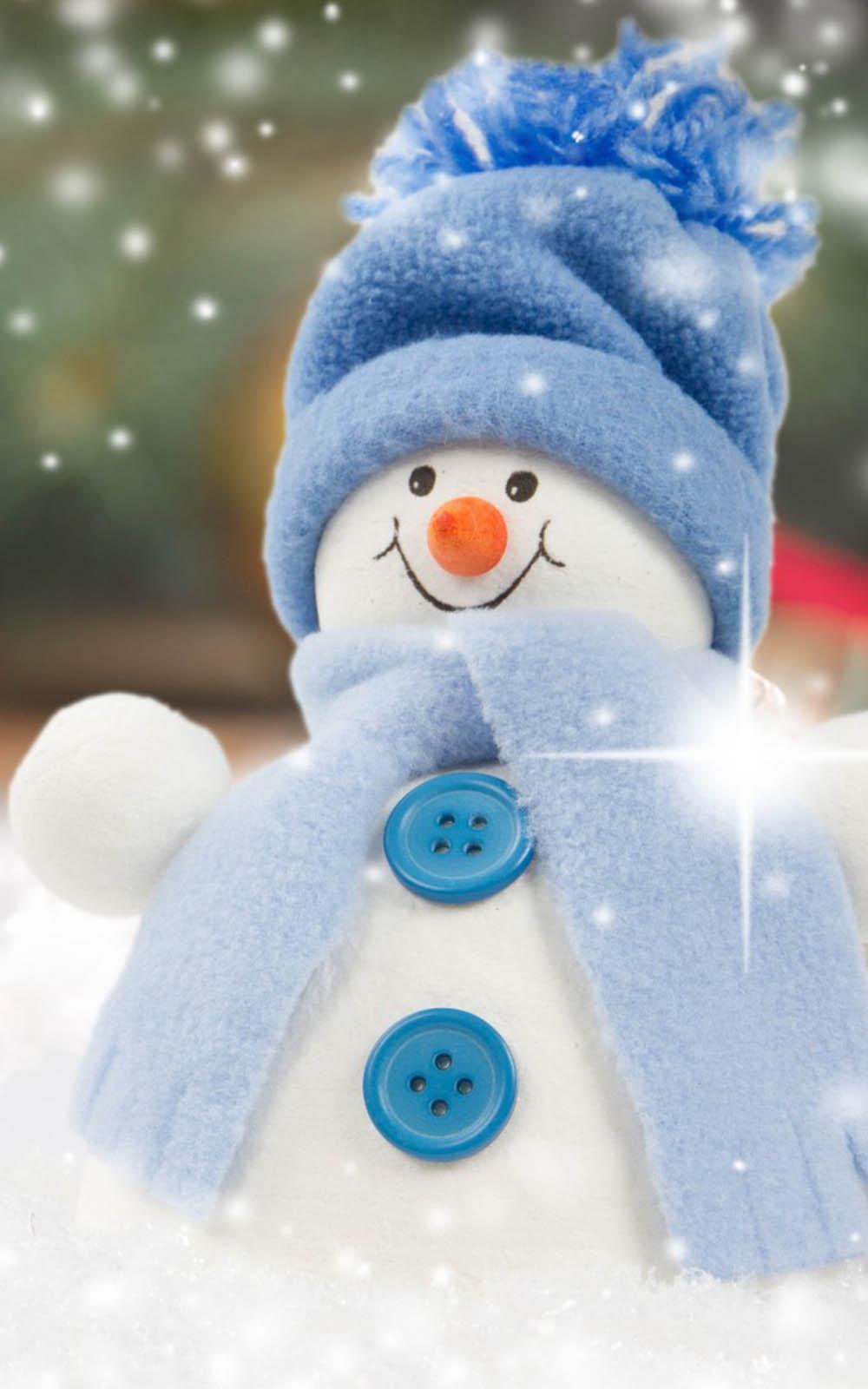 Cute Christmas Snowman 4K Ultra HD Mobile Wallpaper