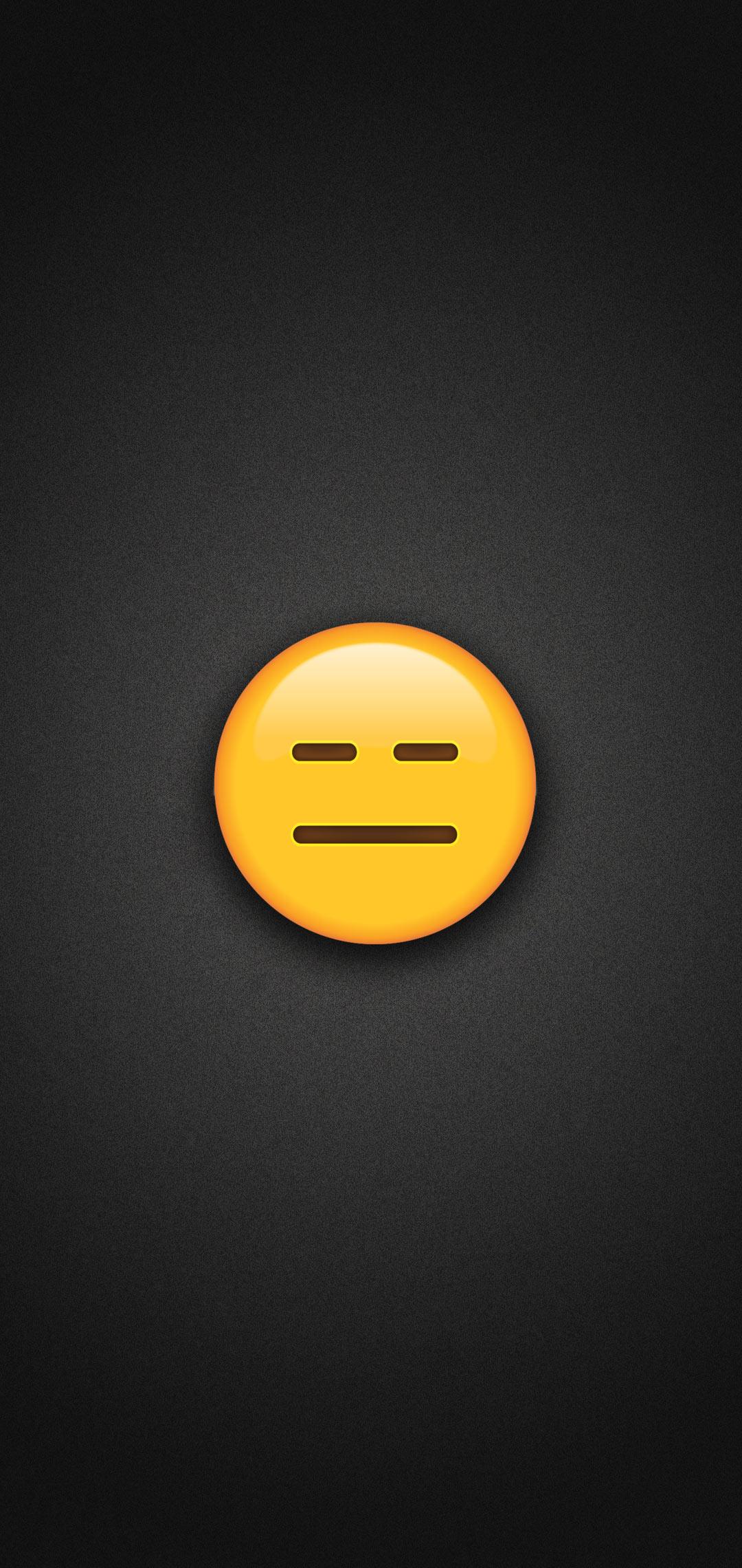 Expressionless Face Emoji Phone Wallpaper