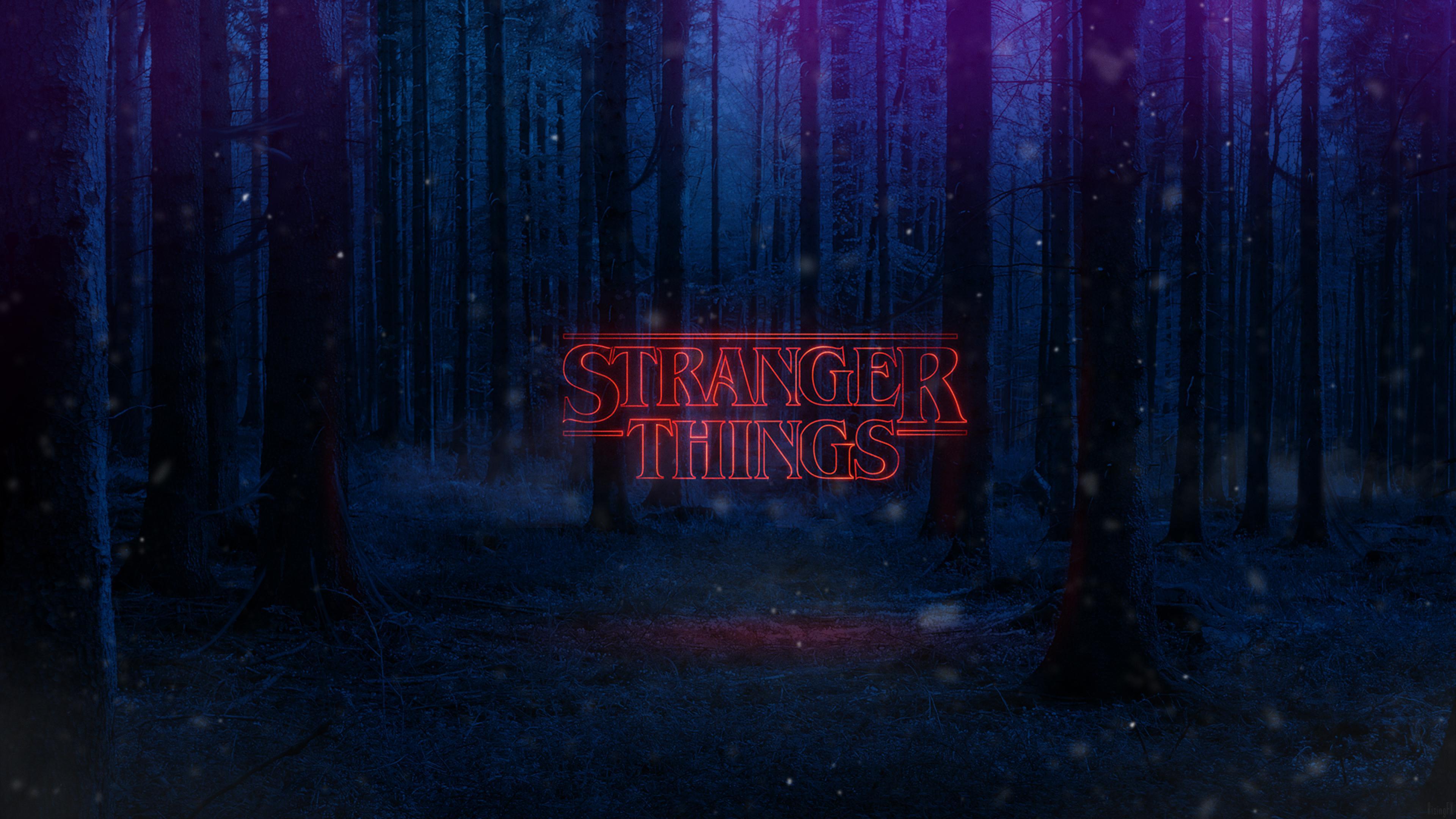 Stranger Things Bosque Logo Netflix Wallpaper 4k Ultra HD