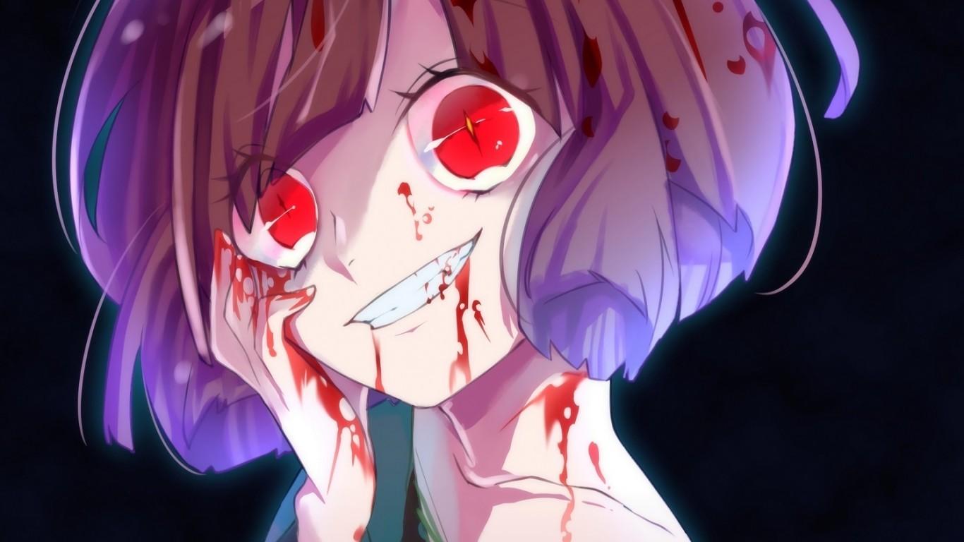 Download 1366x768 Undertale, Chara, Yandere, Creepy Smile