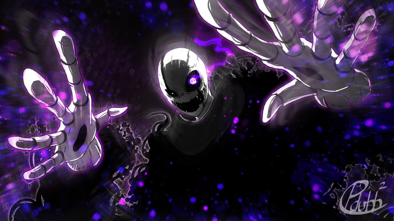 Anime character with black suit wallpaper, Undertale, W.D Gaster, indie games HD wallpaper