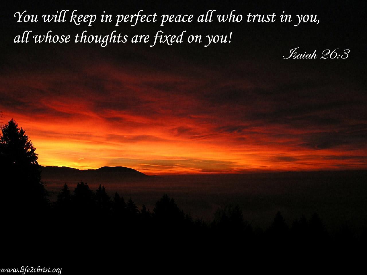 Isaiah 26:3 Peace Wallpaper Wallpaper