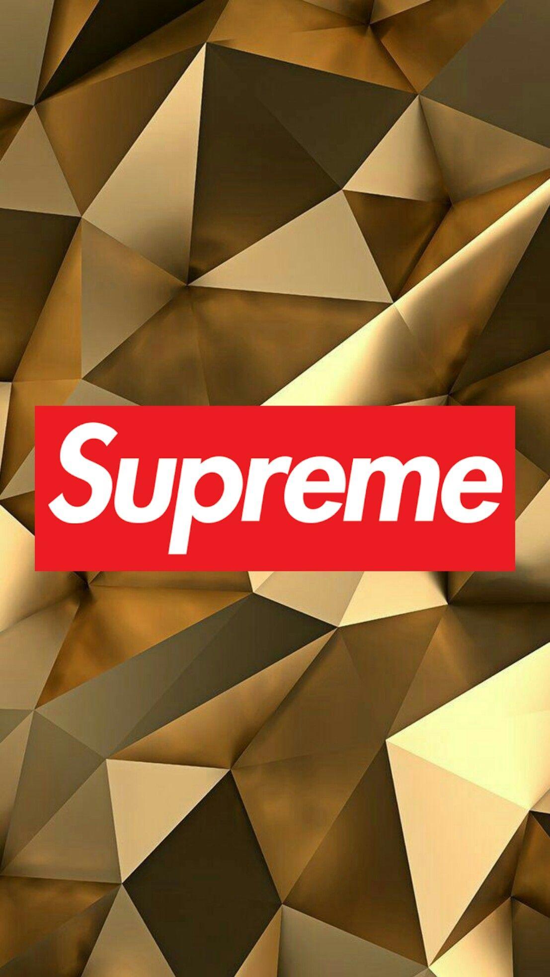 Supreme iPhone Wallpaper Gold