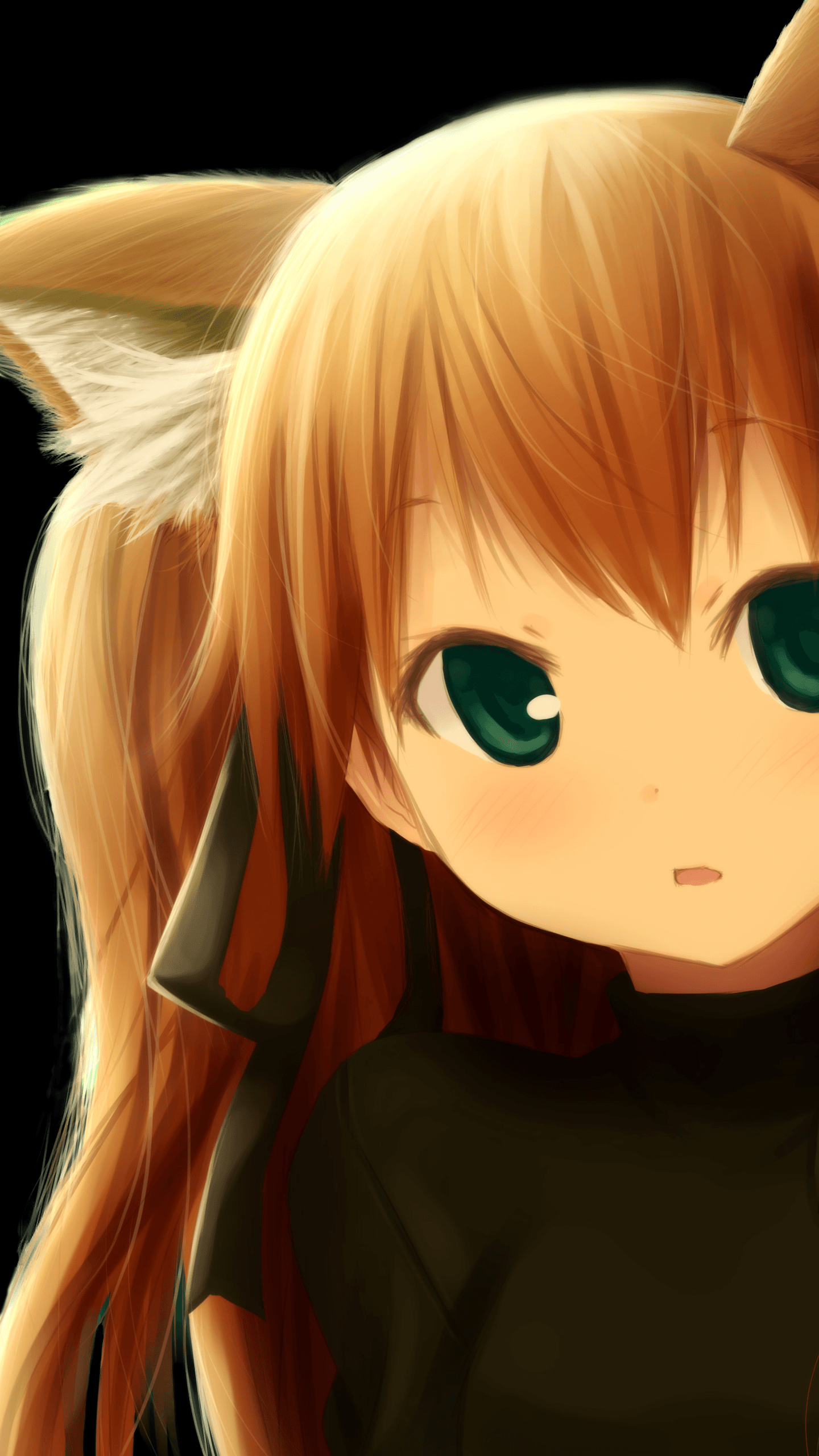 Animal ears blonde anime fox girl cute short hair Anime HD phone  wallpaper  Peakpx