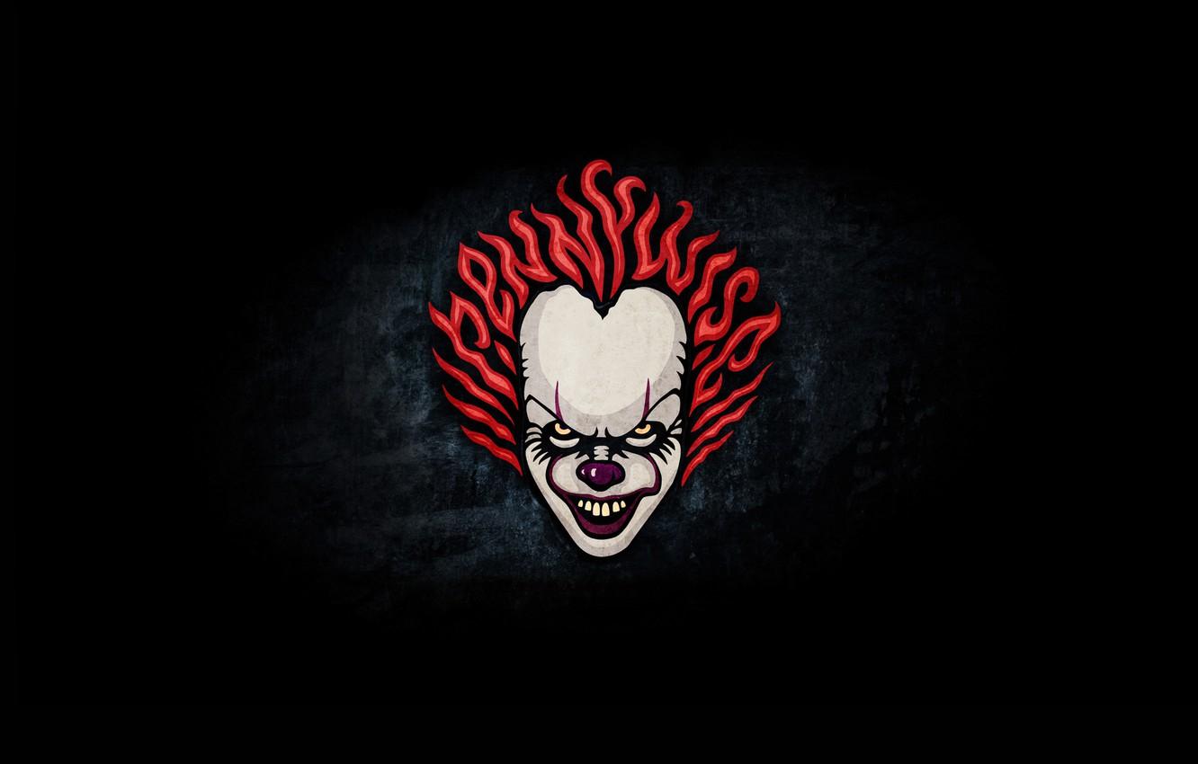 Wallpaper clown, minimal, it, pennywise, it chapter two