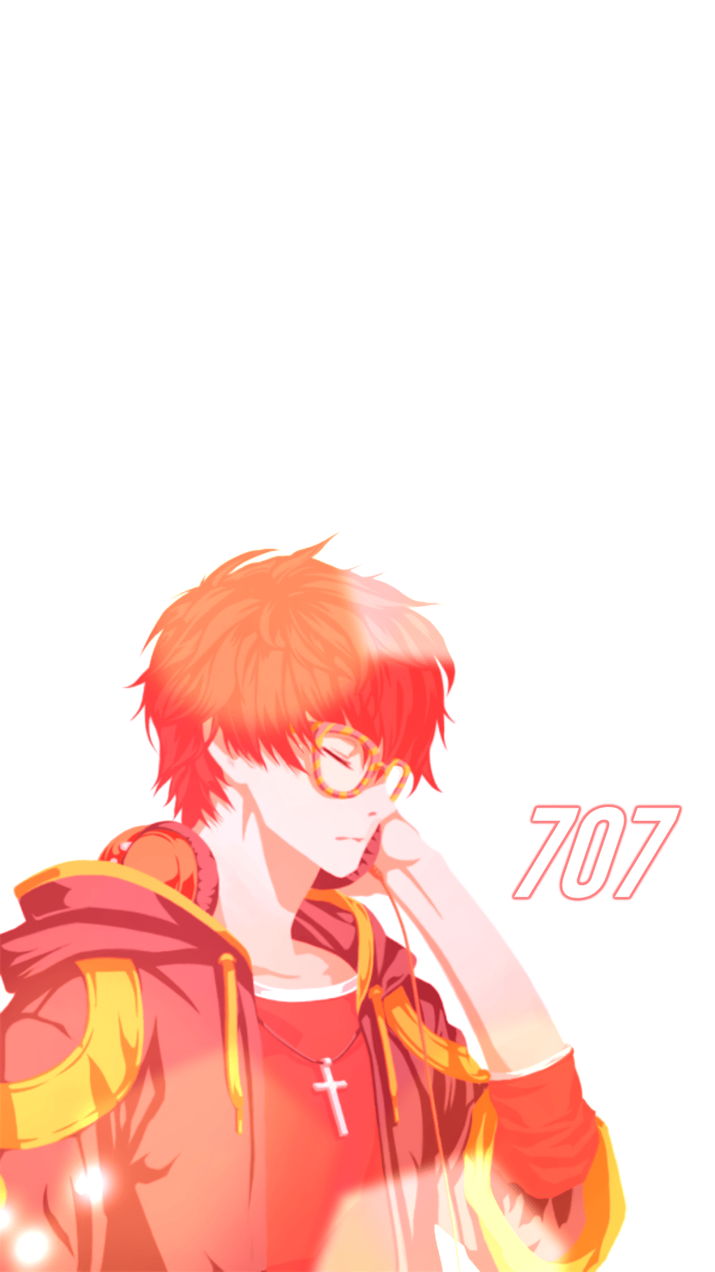 Anime, Mystic Messenger, 707 (Mystic Messenger), Boy, Glasses, Headphones,  -In-, HD wallpaper | Peakpx