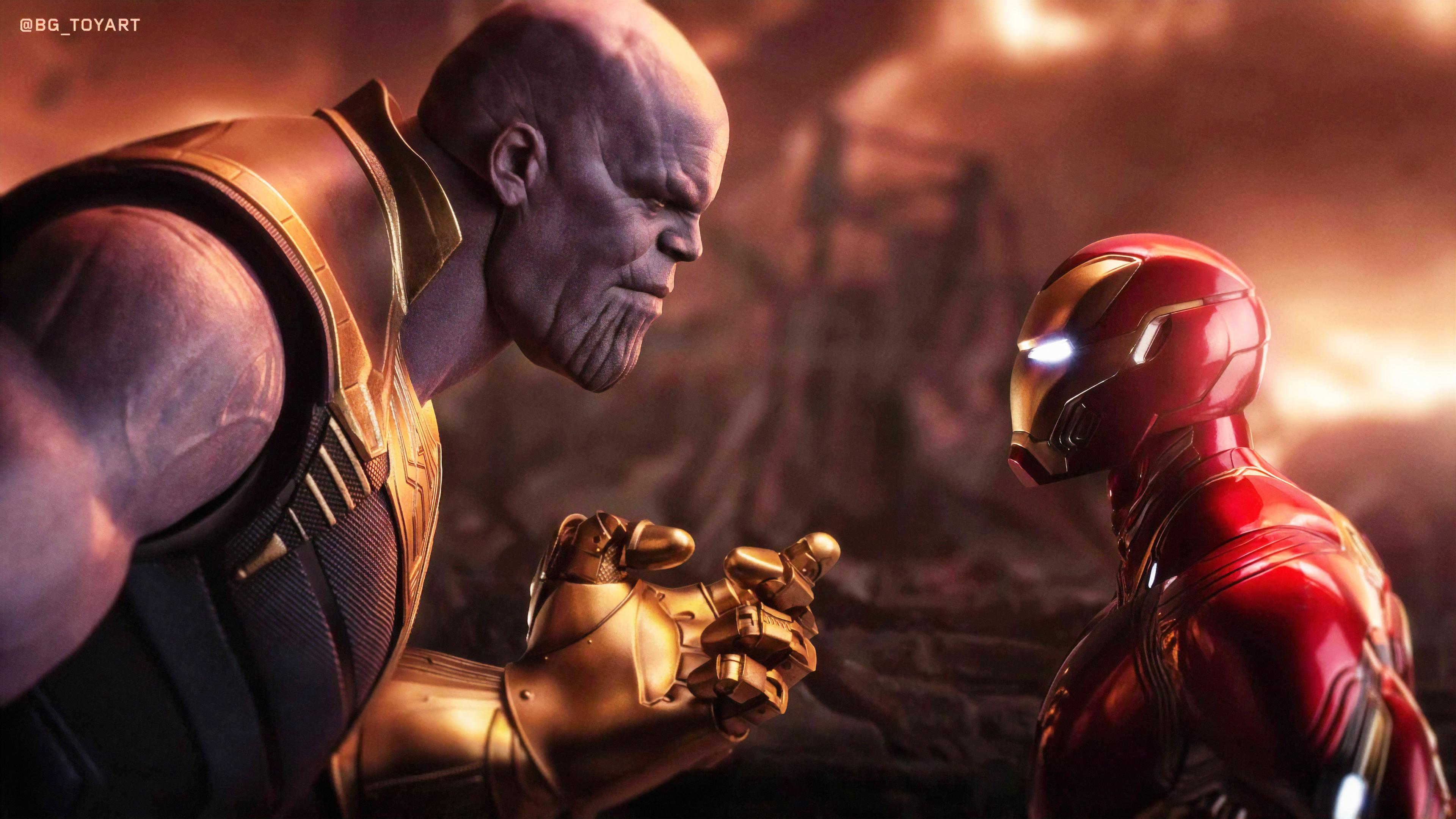 Wallpaper 4k Thanos Vs Iron Man 4k Wallpaper, Hd Wallpaper, Iron Man Wallpaper, Superheroes Wallpaper, Thanos Wallpaper