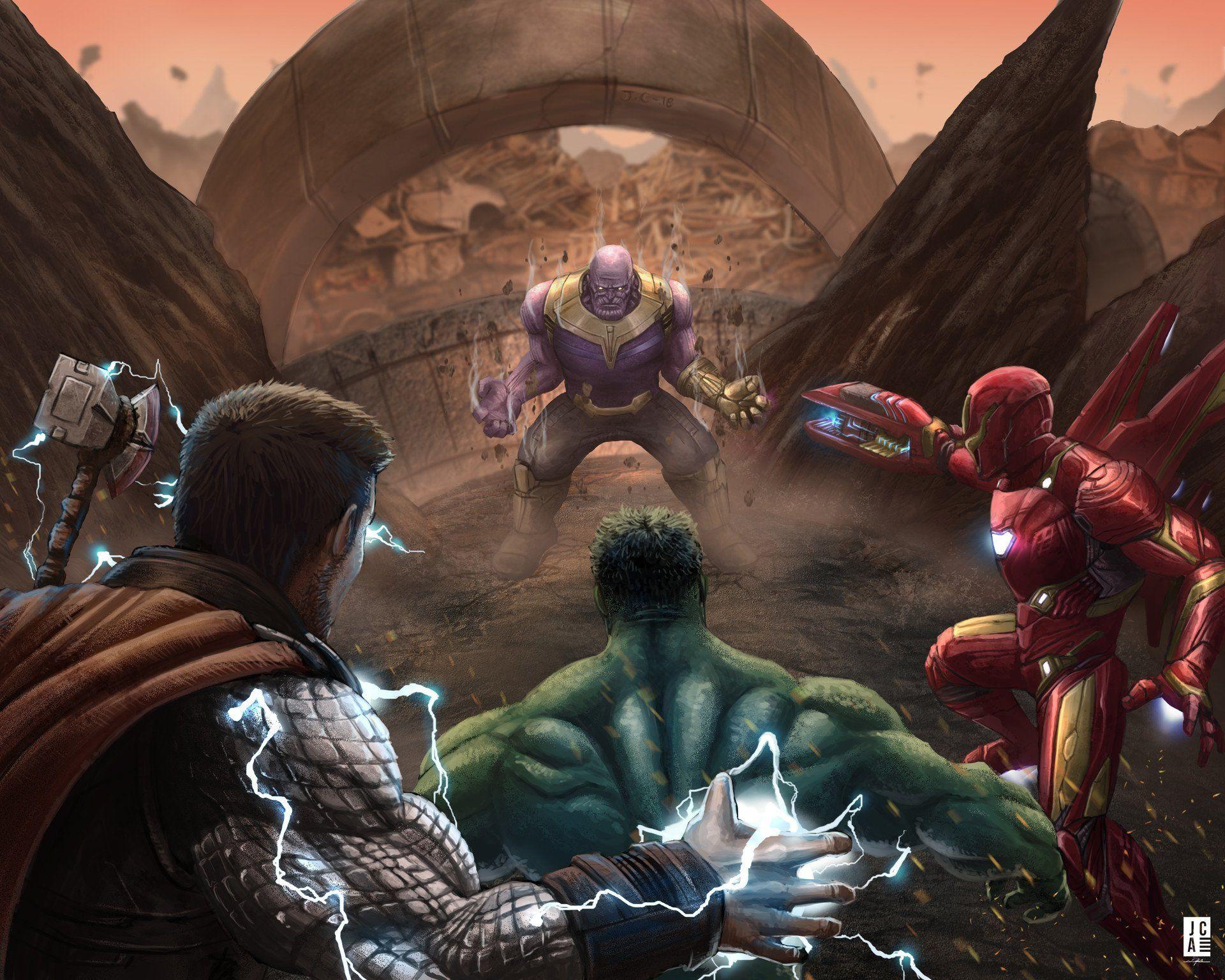 Thanos vs Hulk Wallpaper Free .wallpaperaccess.com